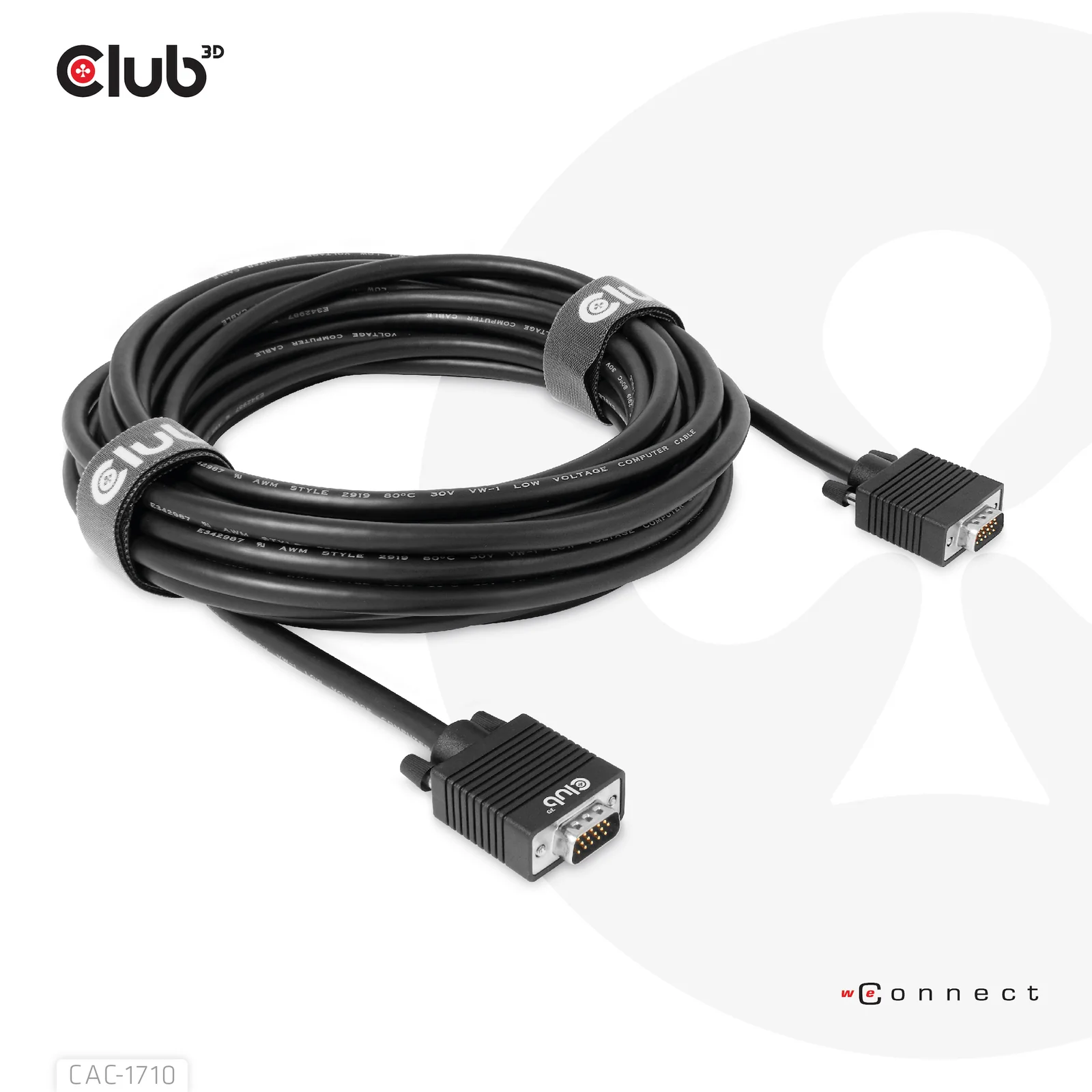 CLUB3D CAC-1710 câble VGA 10 m VGA (D-Sub) Noir