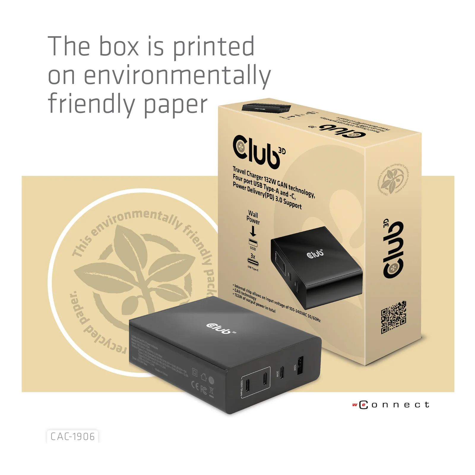 CLUB3D CAC-1906 chargeur d'appareils mobiles Universel Noir CC Intérieure