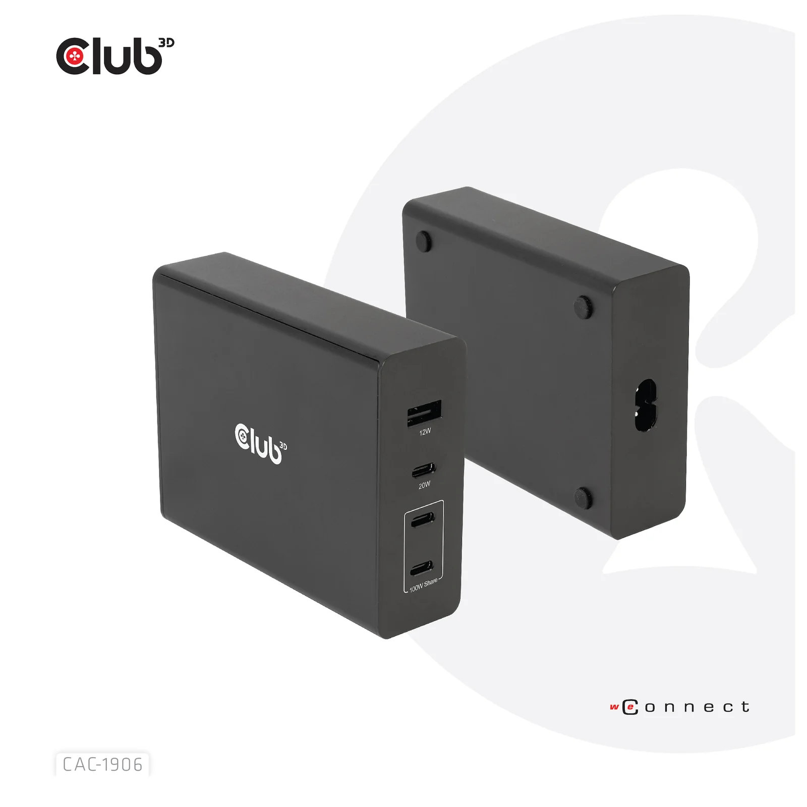 CLUB3D CAC-1906 chargeur d'appareils mobiles Universel Noir CC Intérieure