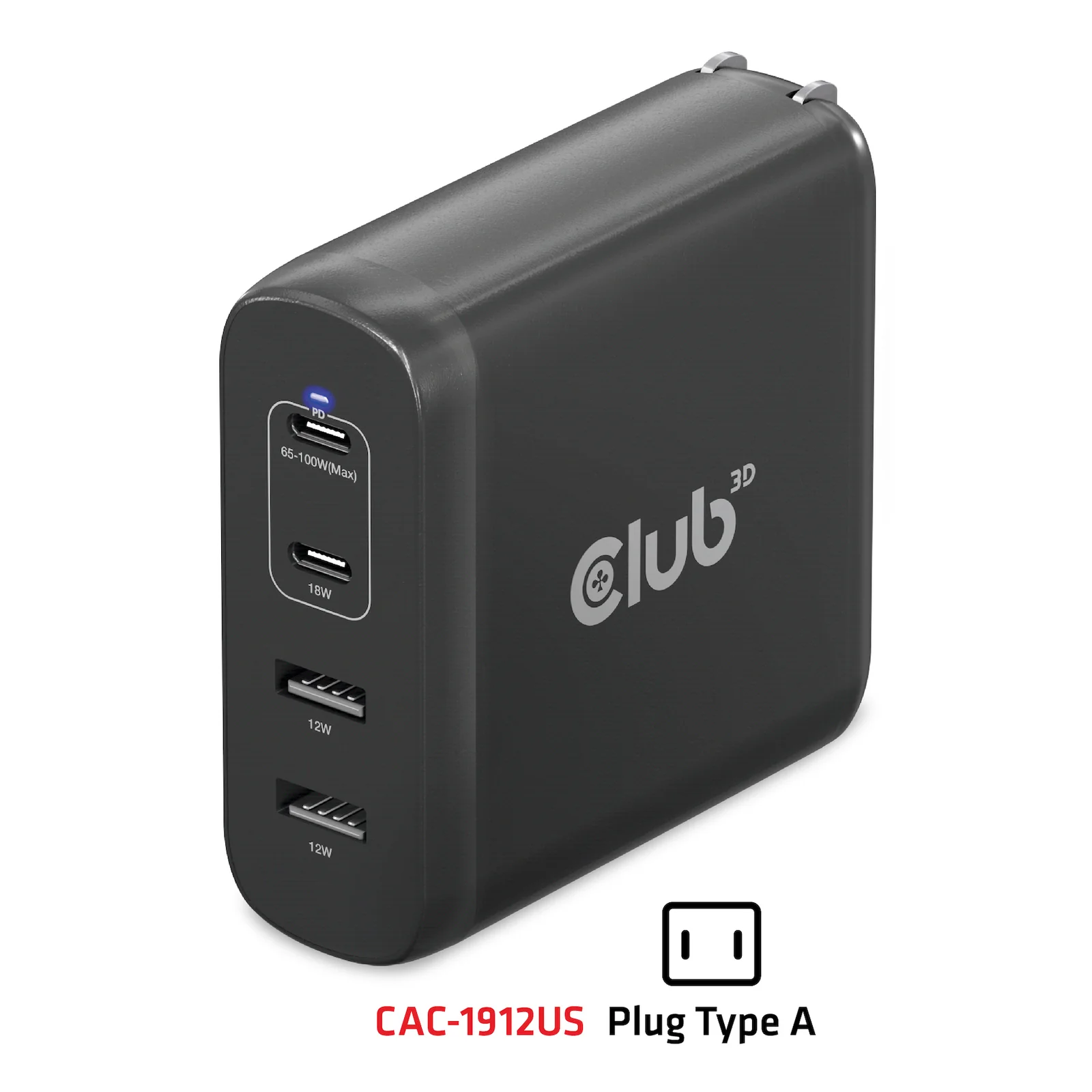 CLUB3D CAC-1912 chargeur d'appareils mobiles Universel Noir Secteur Intérieure
