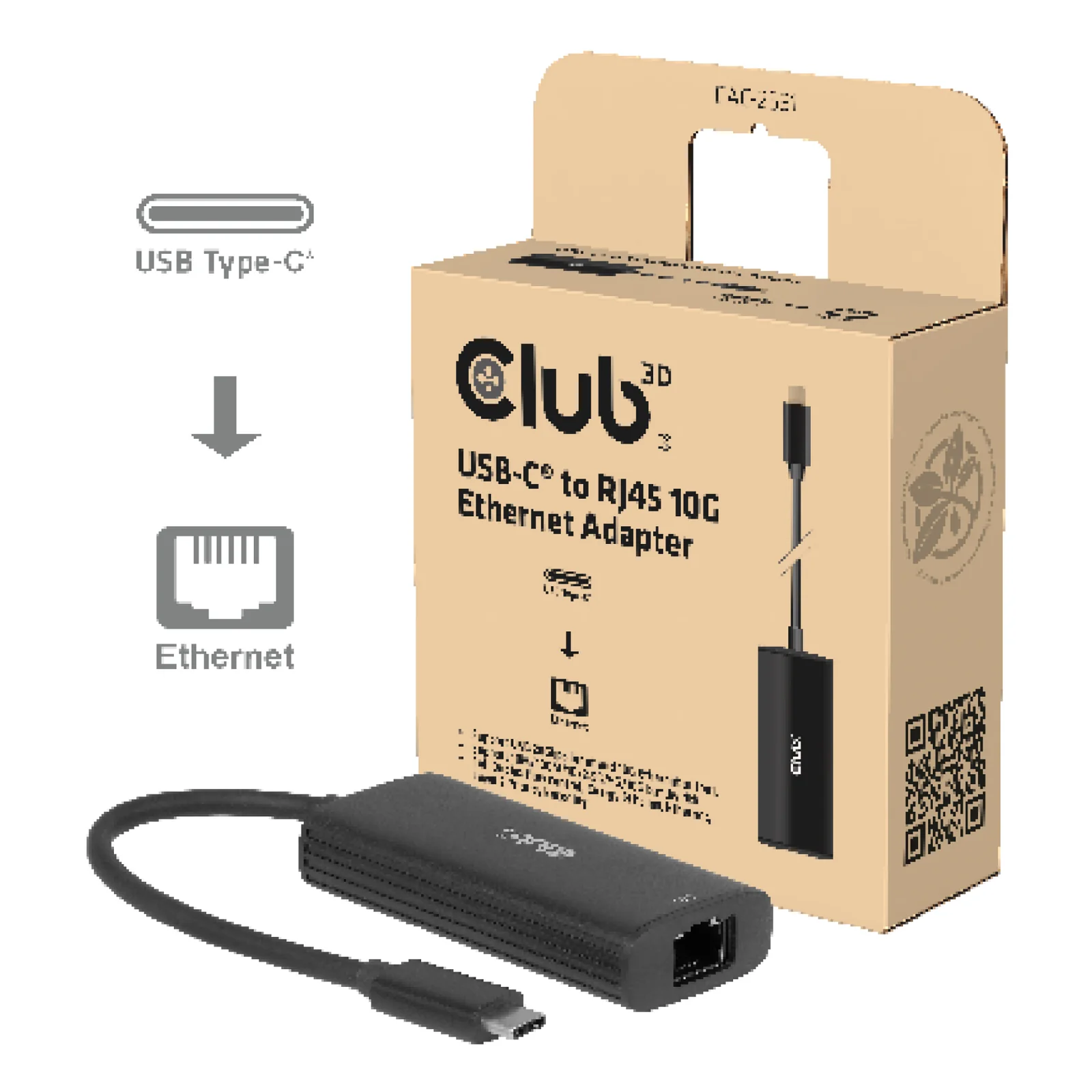 CLUB3D CAC-2531 station d'accueil Avec fil USB 3.2 Gen 1 (3.1 Gen 1) Type-C Noir