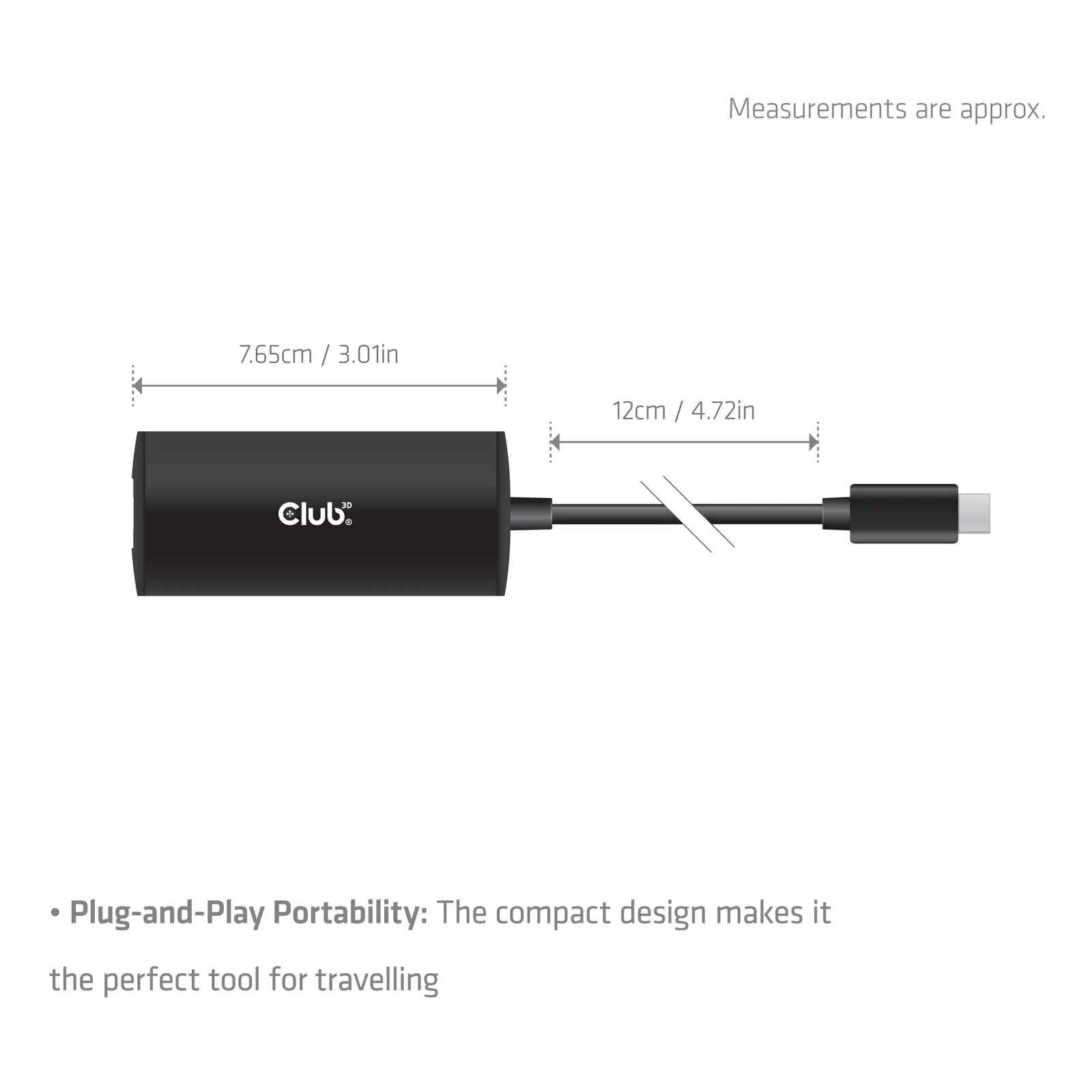 CLUB3D CAC-2531 station d'accueil Avec fil USB 3.2 Gen 1 (3.1 Gen 1) Type-C Noir