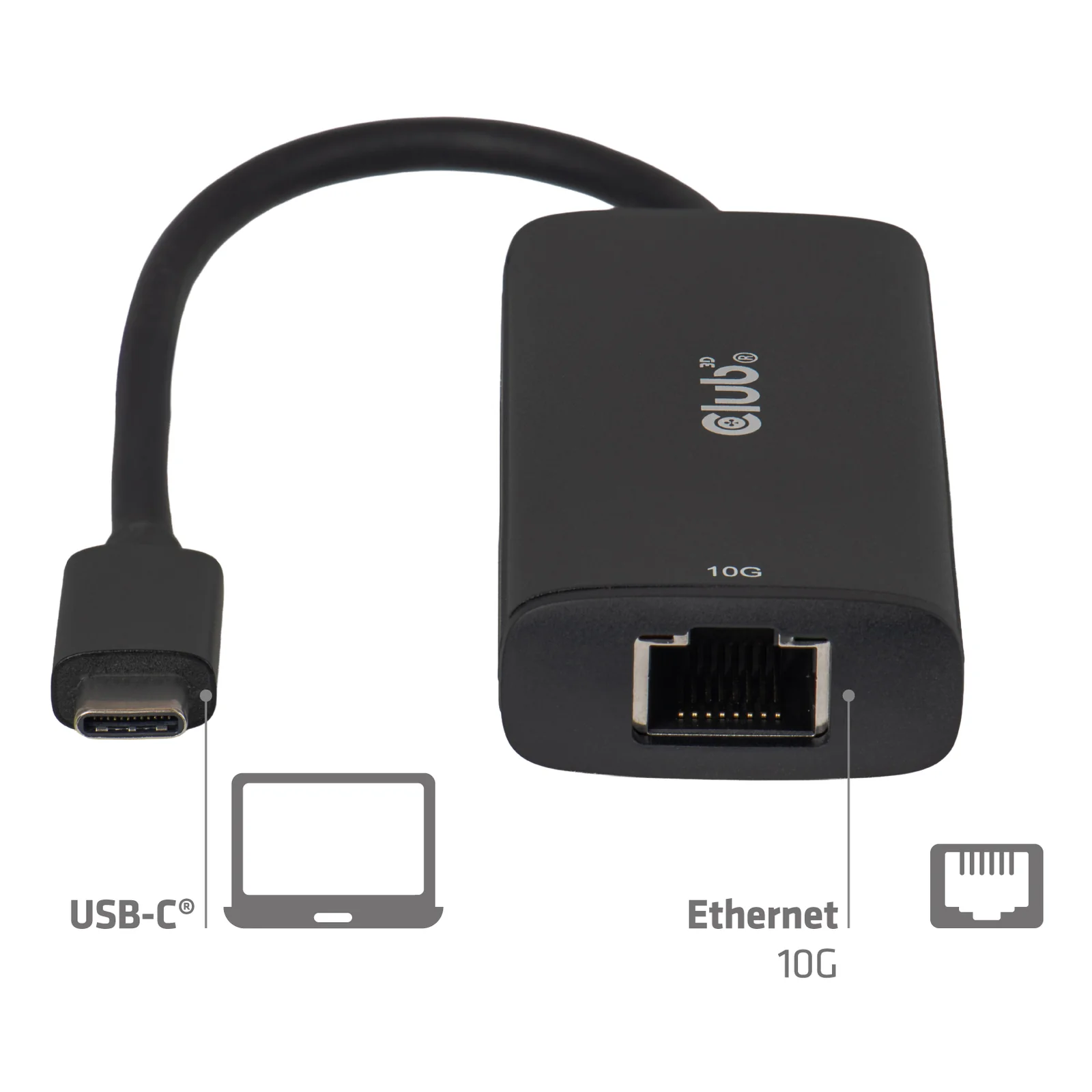 CLUB3D CAC-2531 station d'accueil Avec fil USB 3.2 Gen 1 (3.1 Gen 1) Type-C Noir