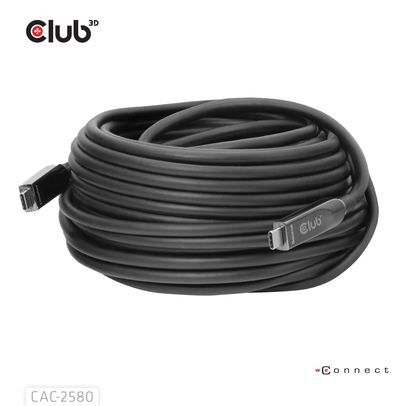 CLUB3D CAC-2580 câble USB 15 m USB C 10 Gbit/s 60 W Noir