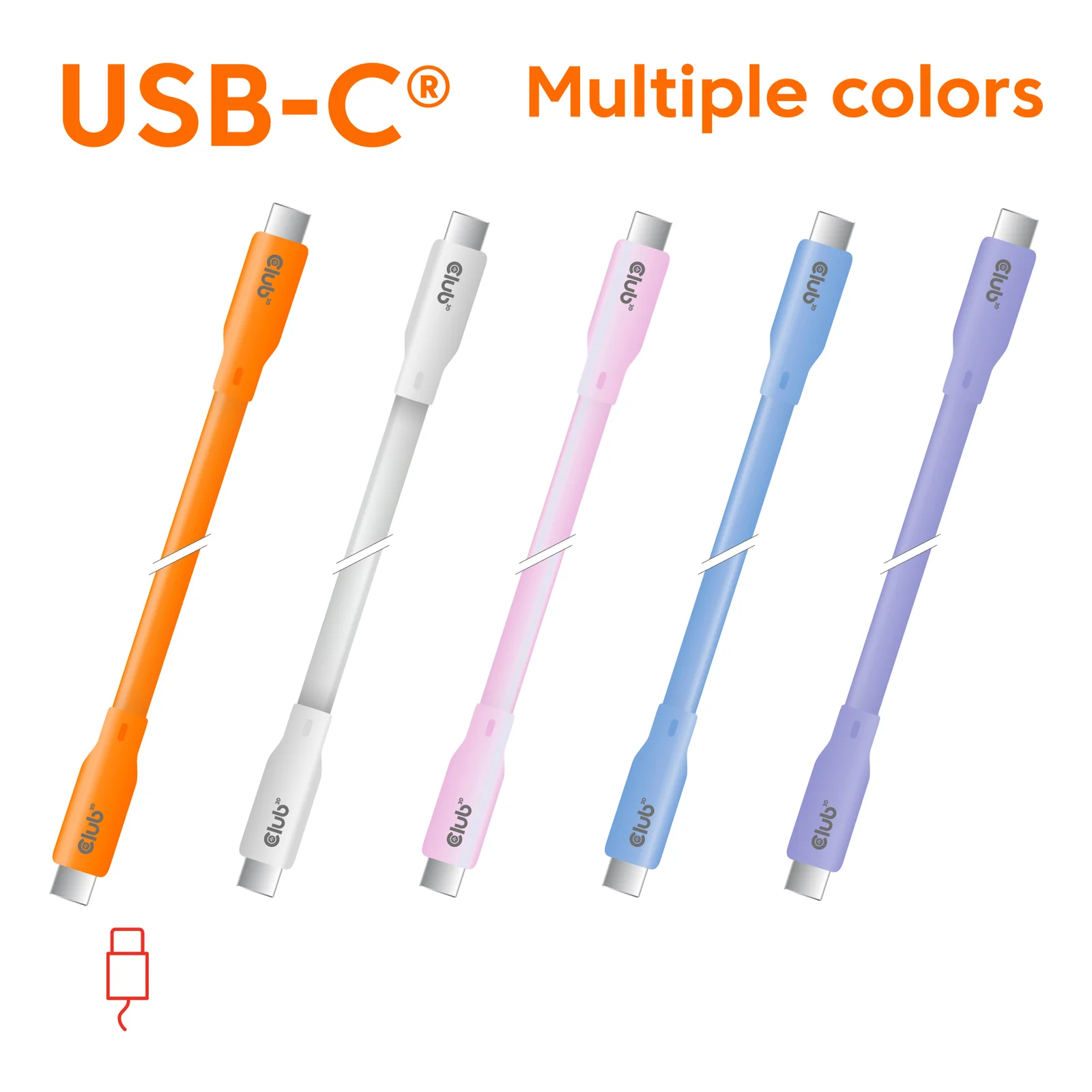 CLUB3D CAC-3002 câble USB USB4 Gen 2x2 2 m USB C 20 Gbit/s 240 W Rose