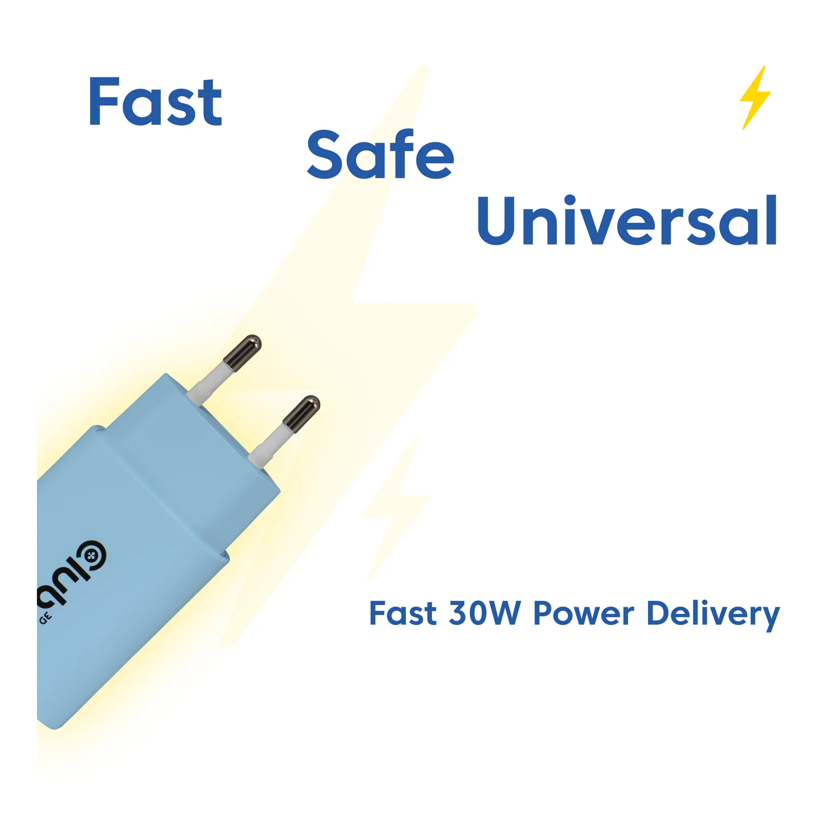 CLUB3D CAC-3022 chargeur d'appareils mobiles Smartphone, Universel Bleu Secteur Charge rapide Intérieure
