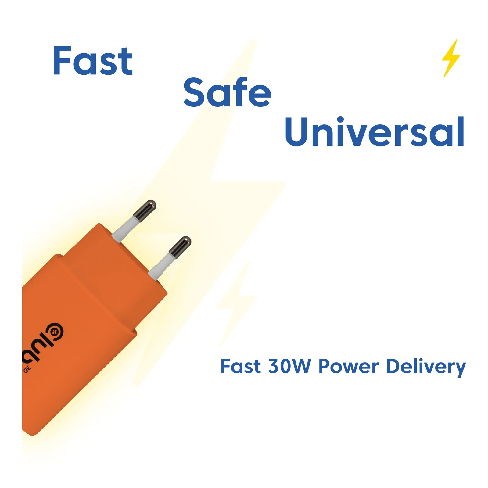 CLUB3D CAC-3023 chargeur d'appareils mobiles Smartphone, Universel Orange Secteur Charge rapide Intérieure