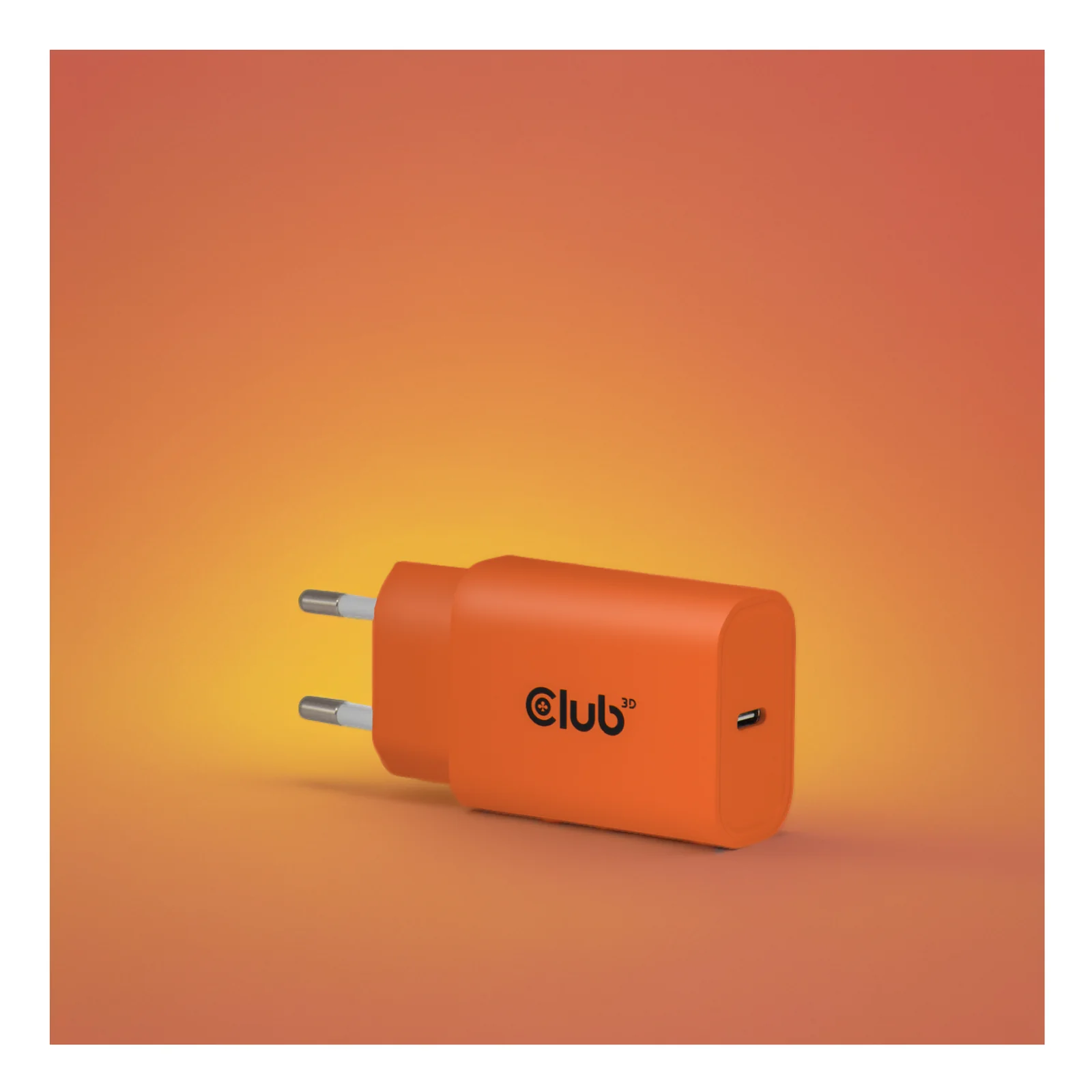CLUB3D CAC-3023 chargeur d'appareils mobiles Smartphone, Universel Orange Secteur Charge rapide Intérieure