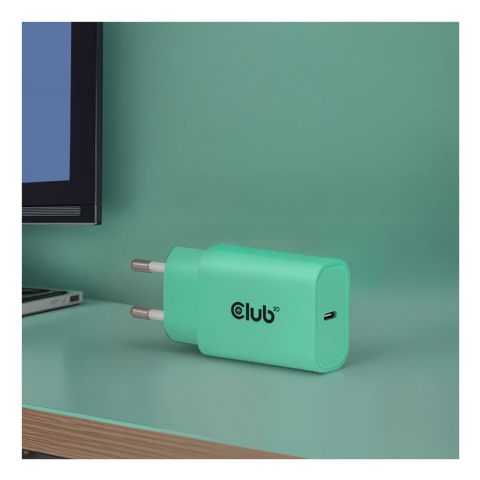 CLUB3D CAC-3024 chargeur d'appareils mobiles Smartphone, Universel Vert Secteur Charge rapide Intérieure