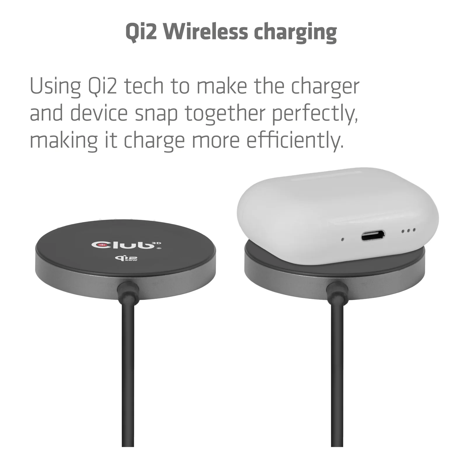 CLUB3D CAC-3027 chargeur d'appareils mobiles Smartphone, Universel Noir CC Recharge sans fil Charge rapide Intérieure