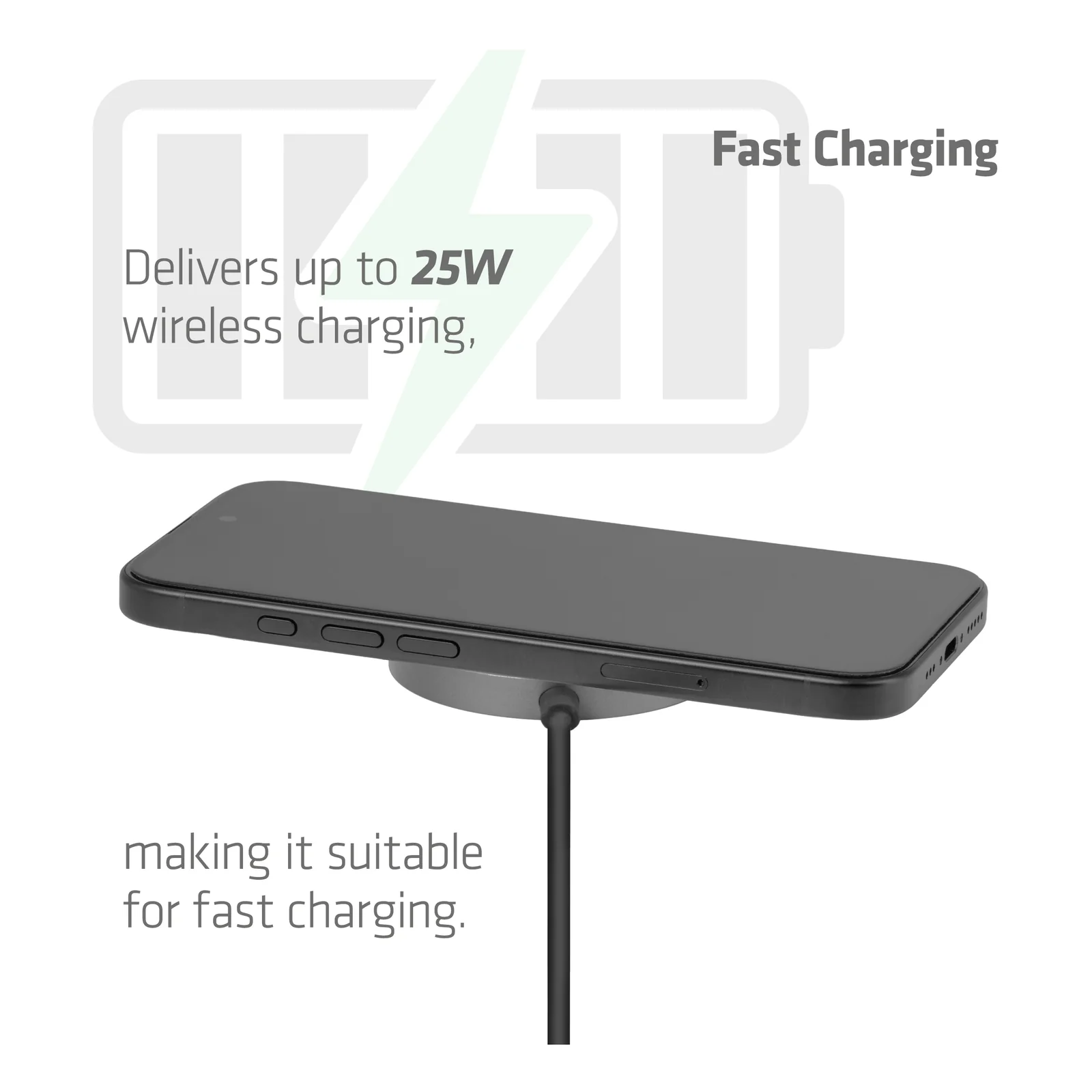 CLUB3D CAC-3027 chargeur d'appareils mobiles Smartphone, Universel Noir CC Recharge sans fil Charge rapide Intérieure