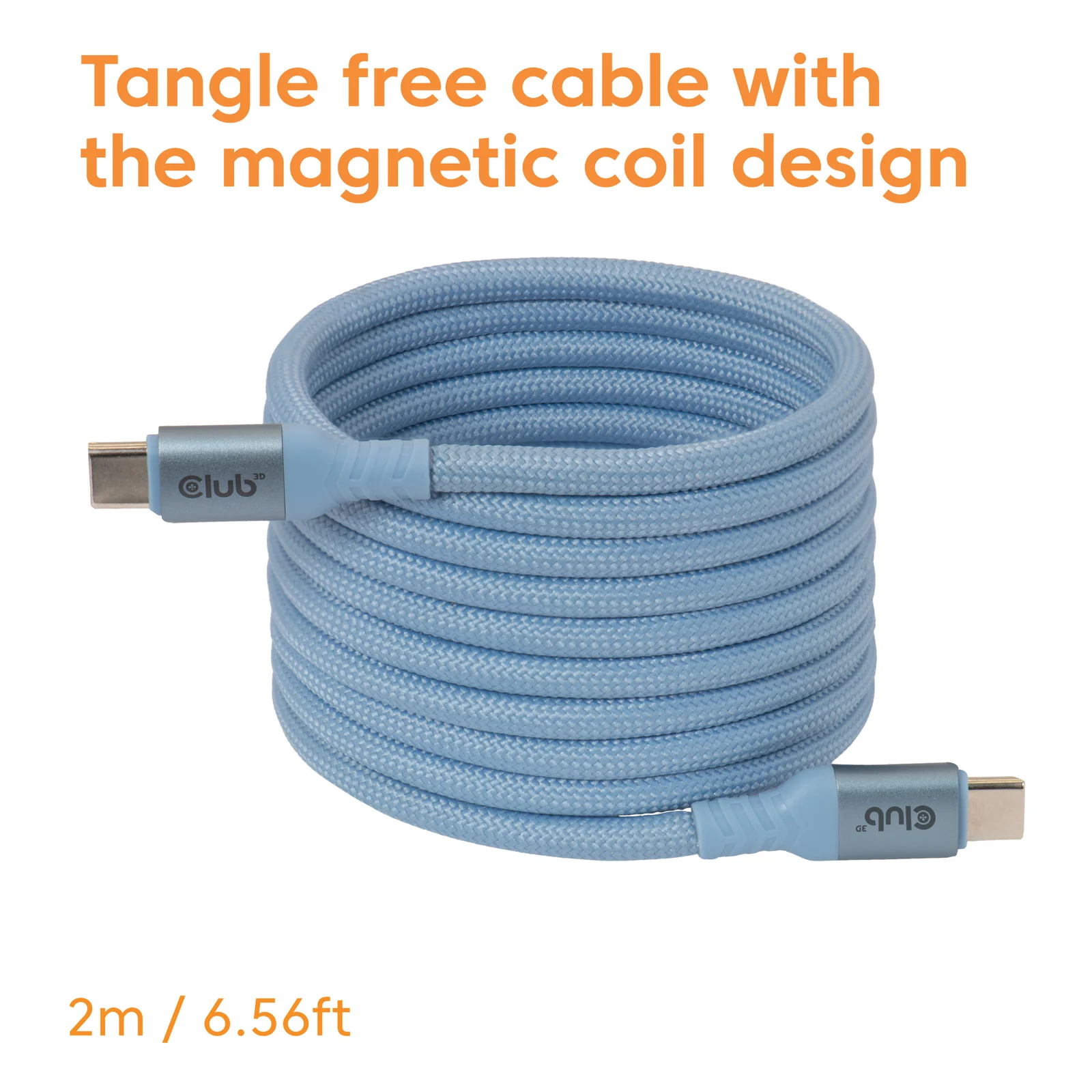 CLUB3D CAC-3030 câble USB 2 m USB C 0,48 Gbit/s 240 W Bleu