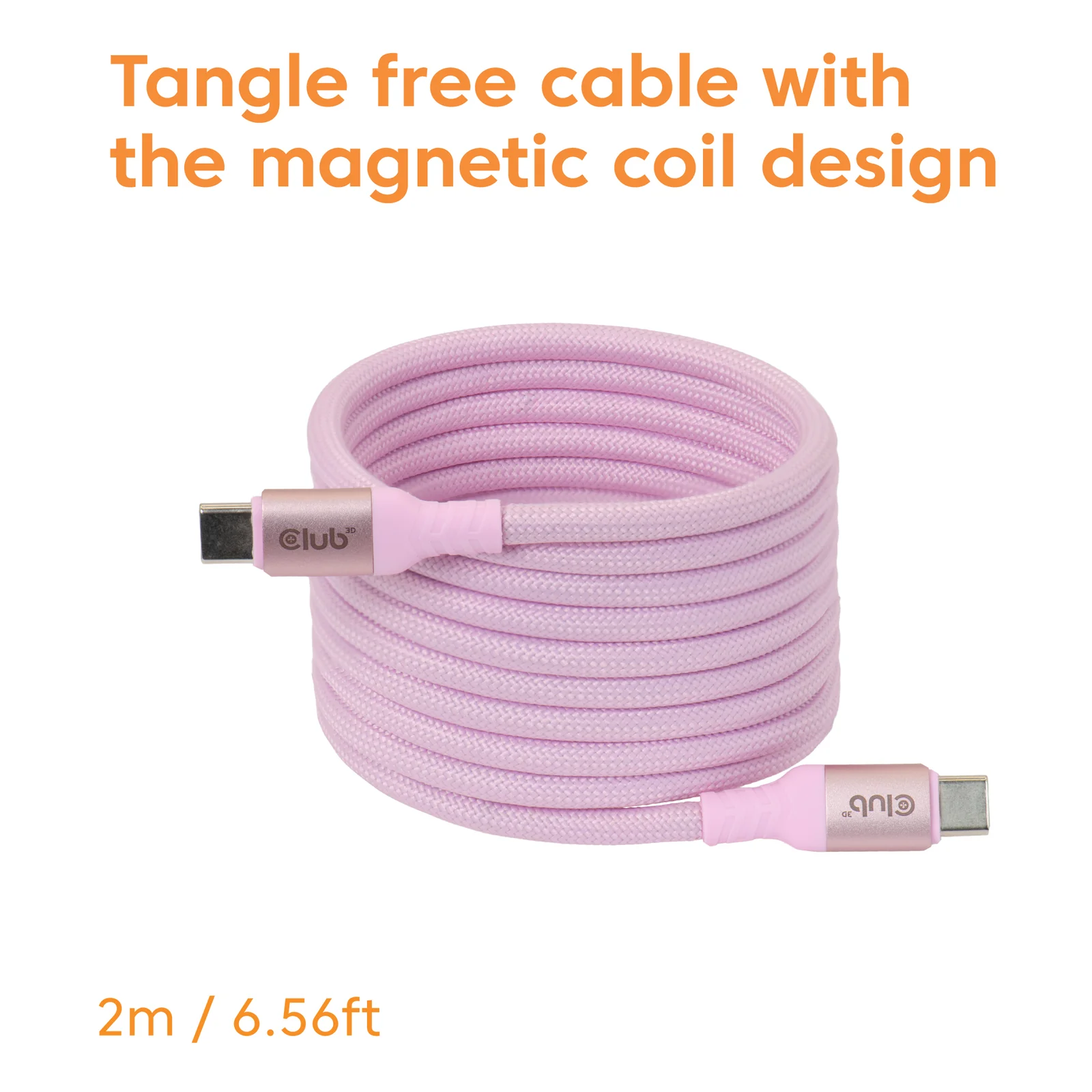 CLUB3D CAC-3031 câble USB USB 2.0 2 m USB C Rose