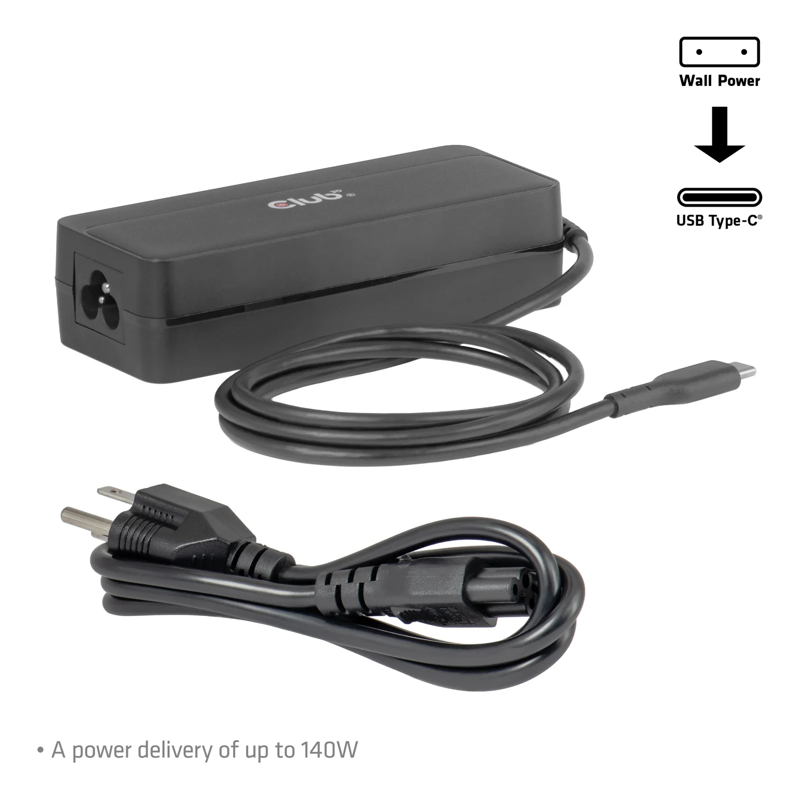 CLUB3D Chargeur USB-C® pour ordinateur portable 140 W