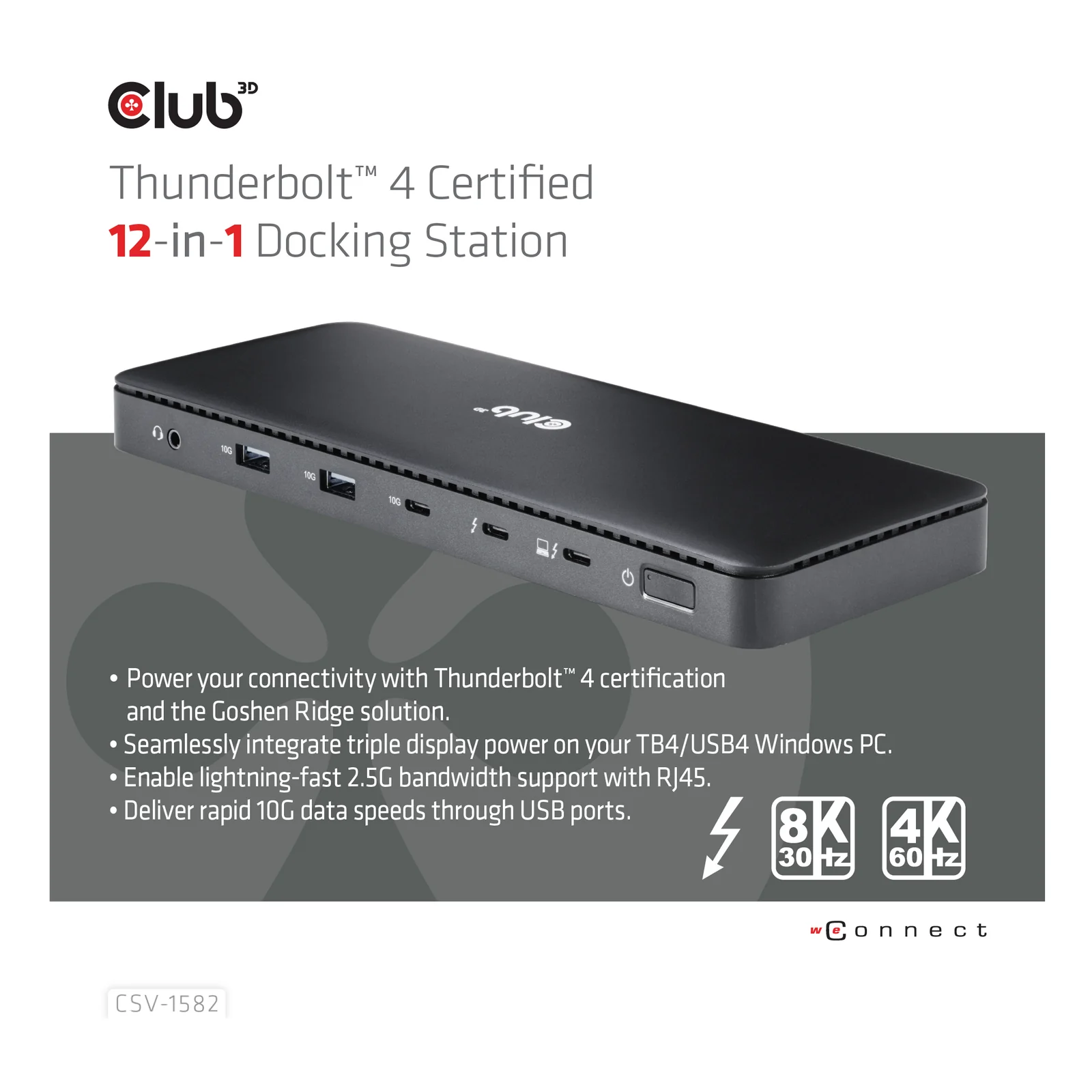 CLUB3D Club 3D, Dockingstation TB4 12 in 1