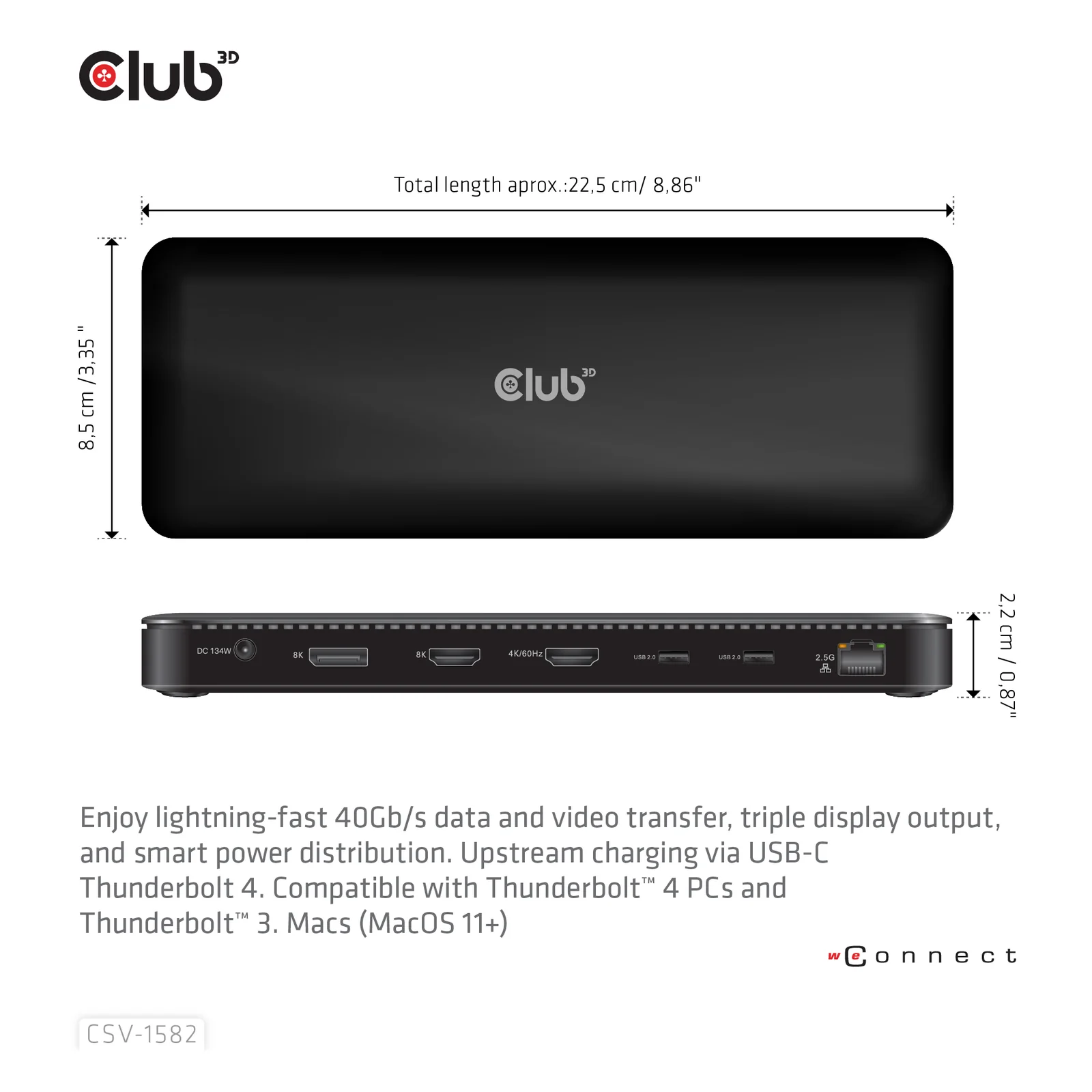CLUB3D Club 3D, Dockingstation TB4 12 in 1