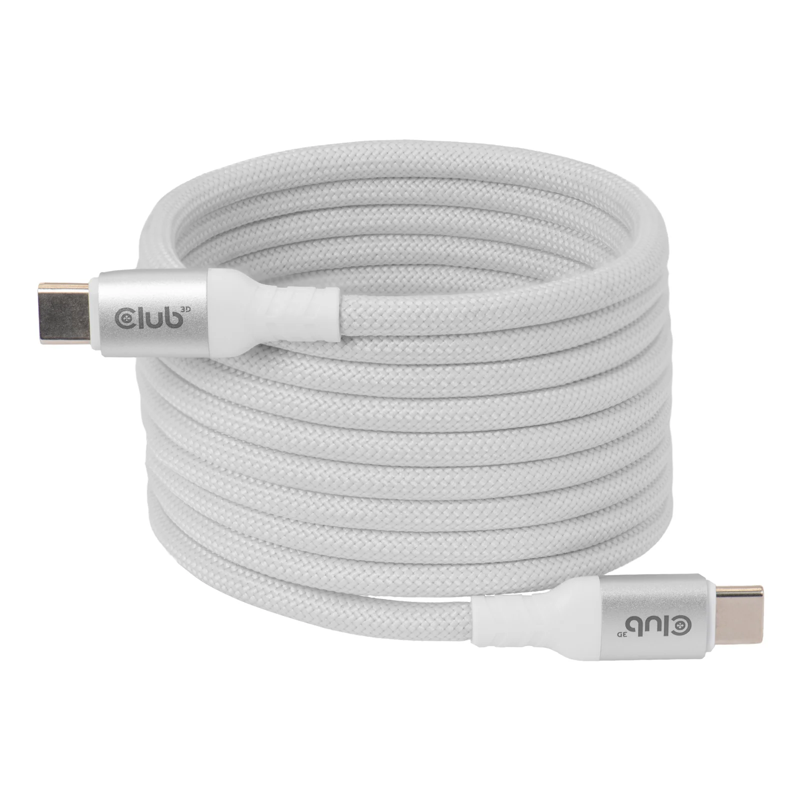 CLUB3D CLUB 3D USB-C Magnetic-Coil Cable White câble USB 2 m USB C 0,48 Gbit/s 240 W Blanc