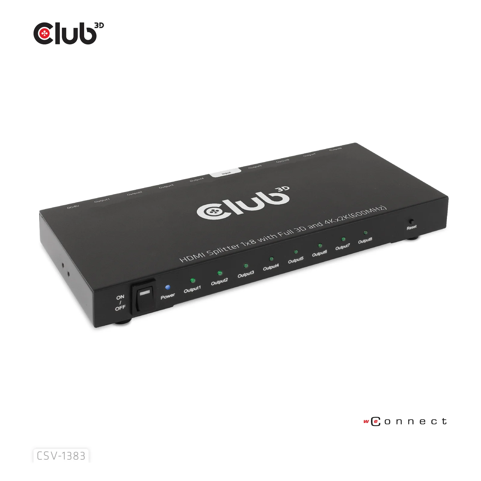 CLUB3D CSV-1383 répartiteur vidéo HDMI 8x HDMI