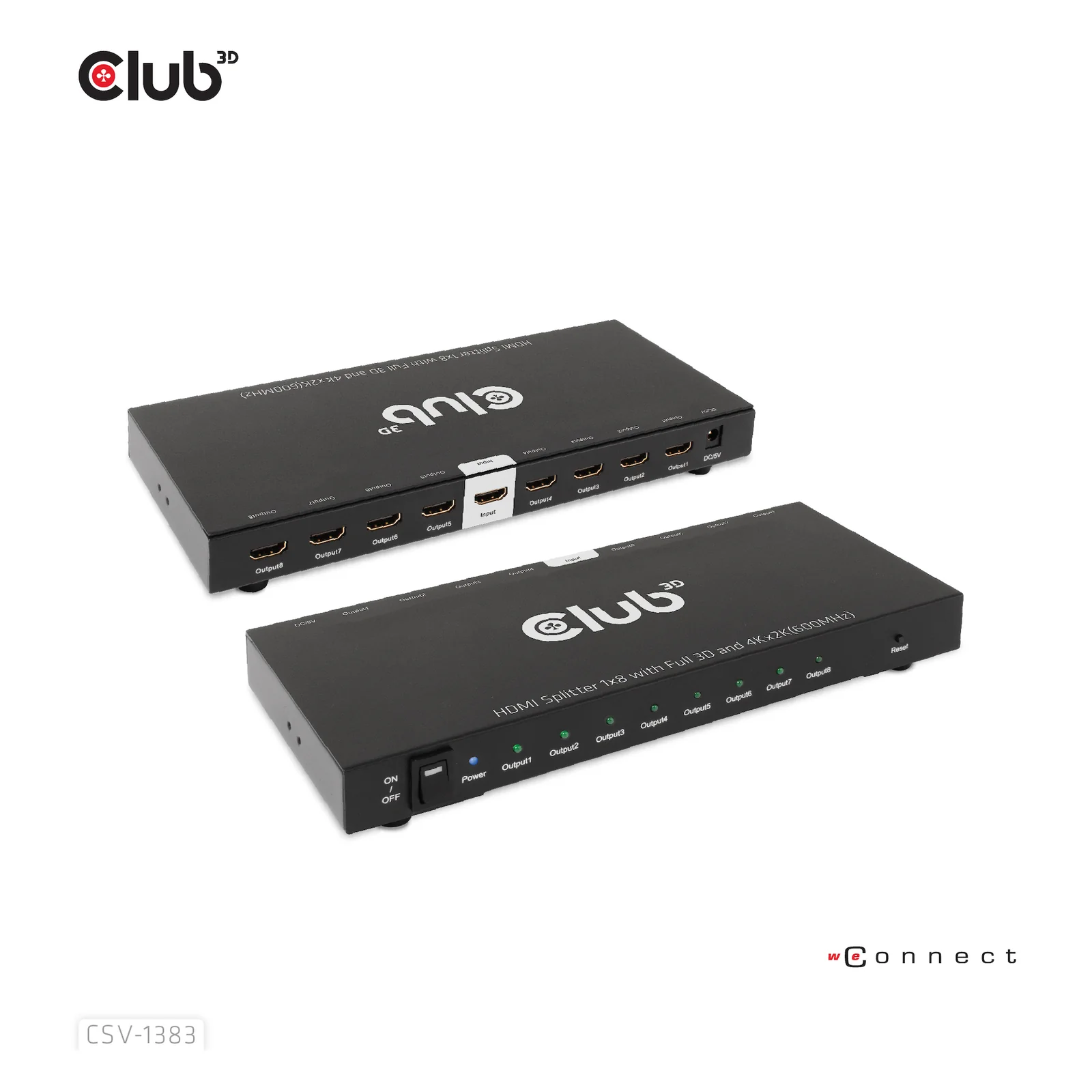 CLUB3D CSV-1383 répartiteur vidéo HDMI 8x HDMI