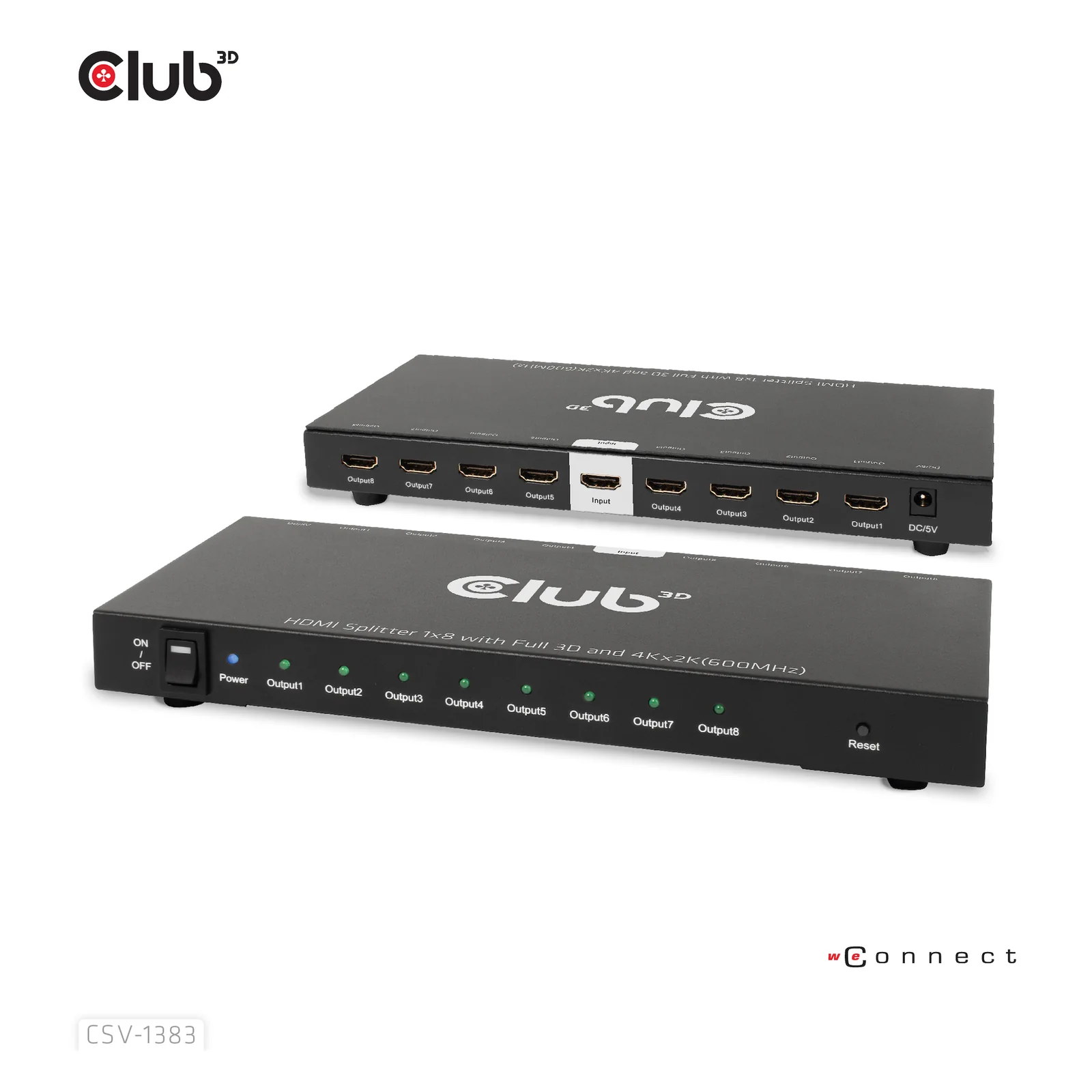 CLUB3D CSV-1383 répartiteur vidéo HDMI 8x HDMI