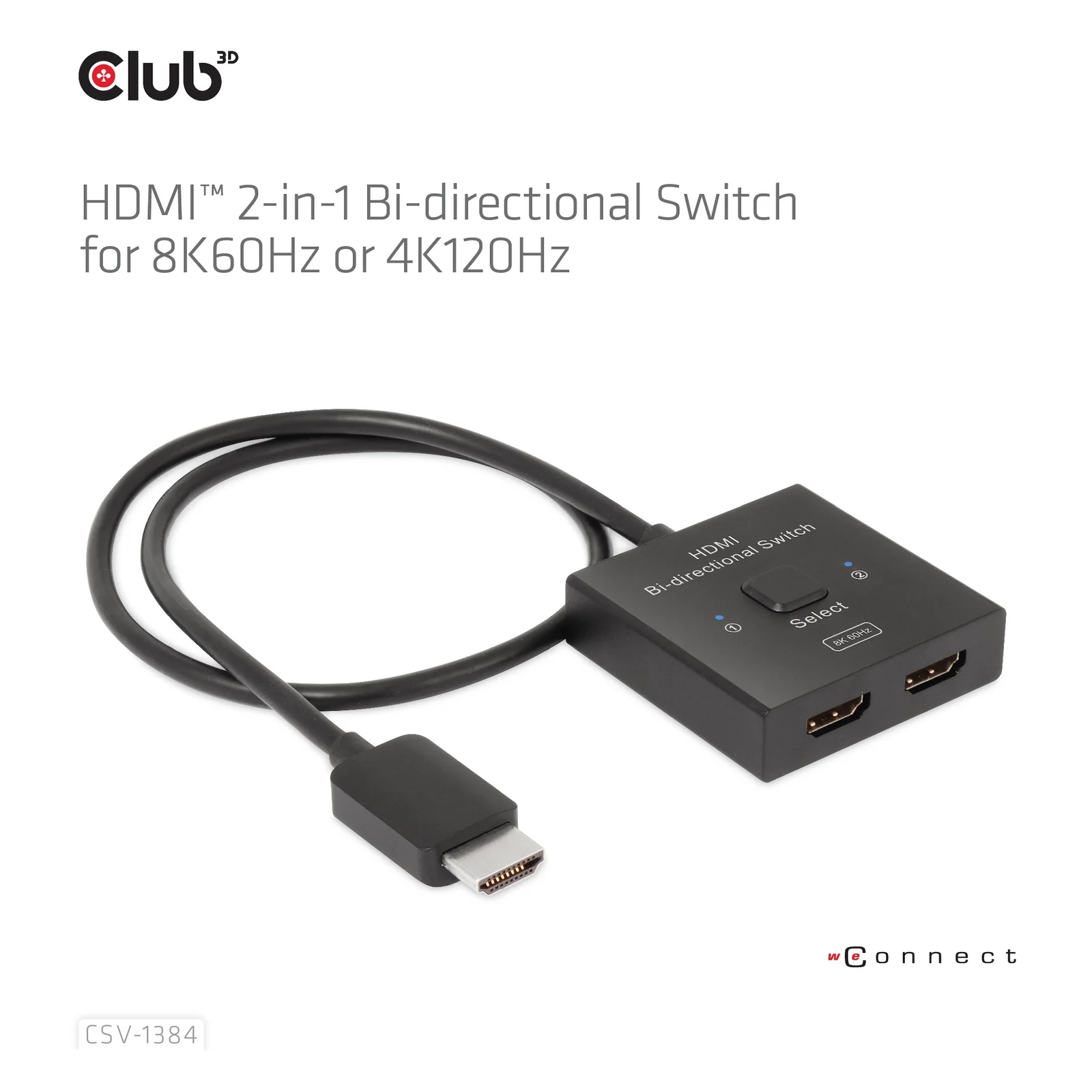 CLUB3D CSV-1384 commutateur écran, clavier et souris Noir