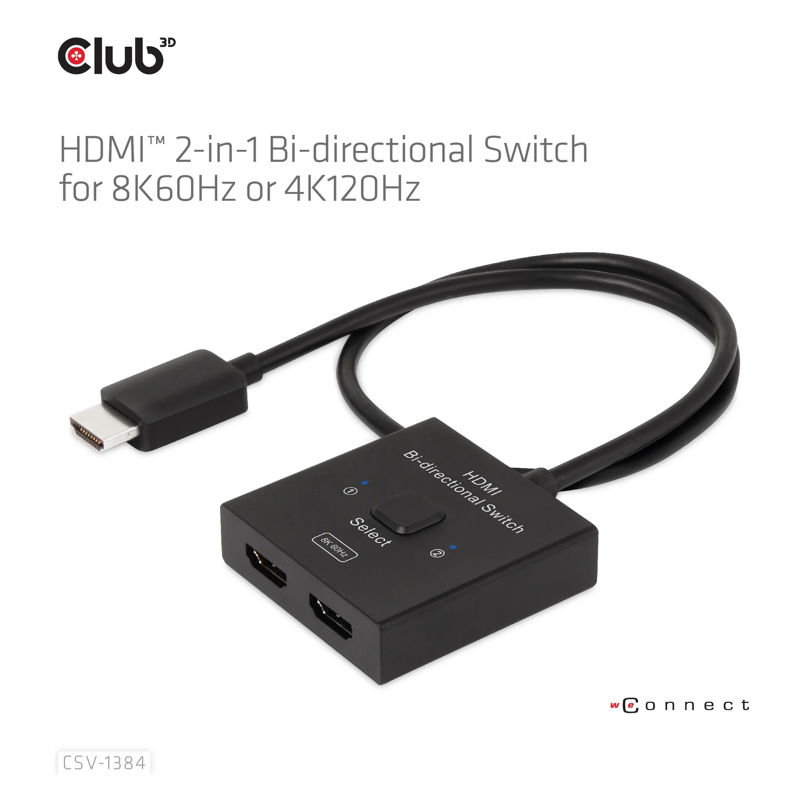 CLUB3D CSV-1384 commutateur écran, clavier et souris Noir