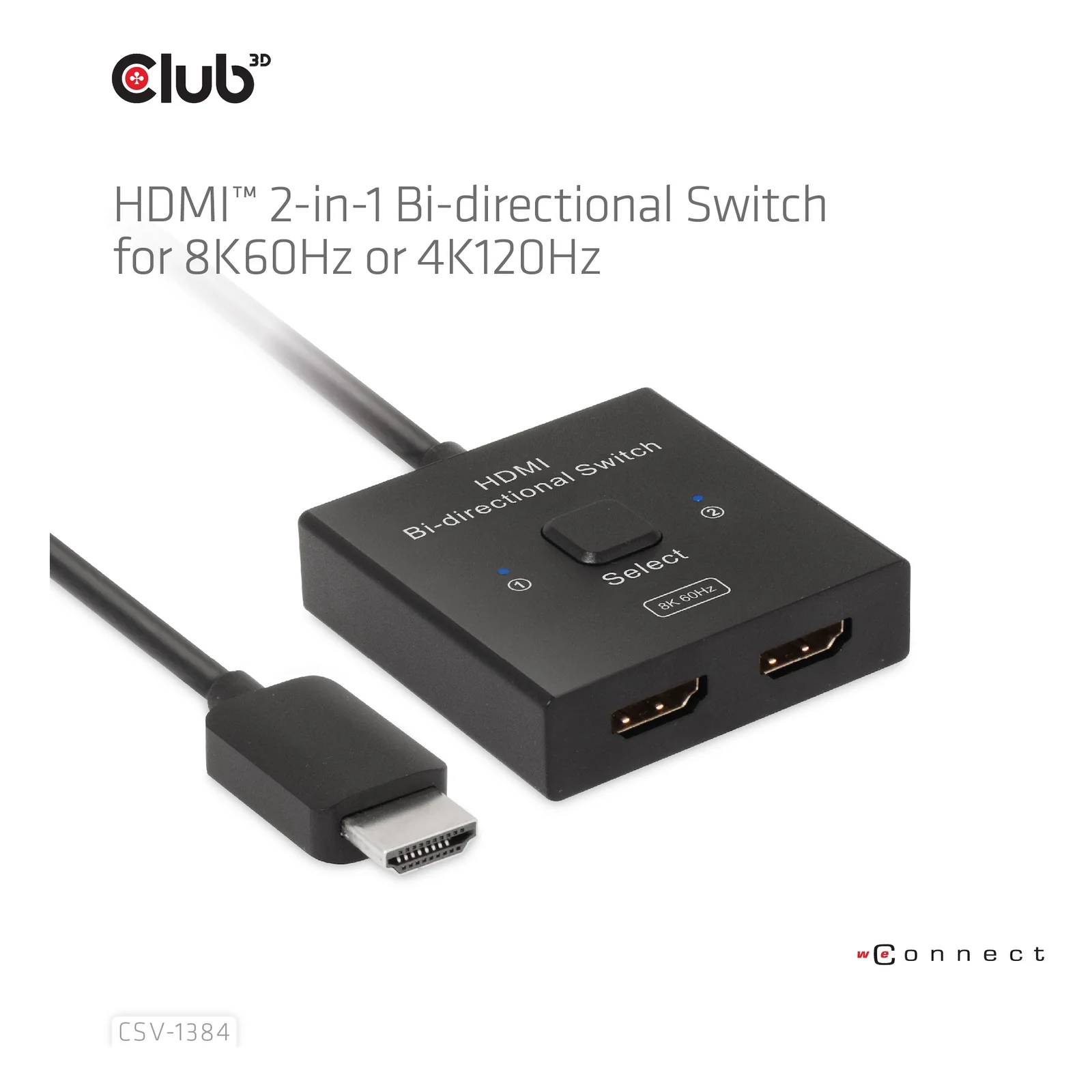 CLUB3D CSV-1384 commutateur écran, clavier et souris Noir