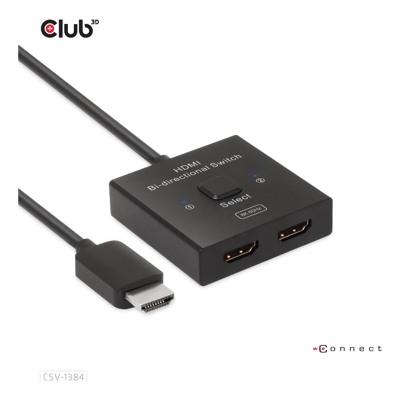 CLUB3D CSV-1384 commutateur écran, clavier et souris Noir