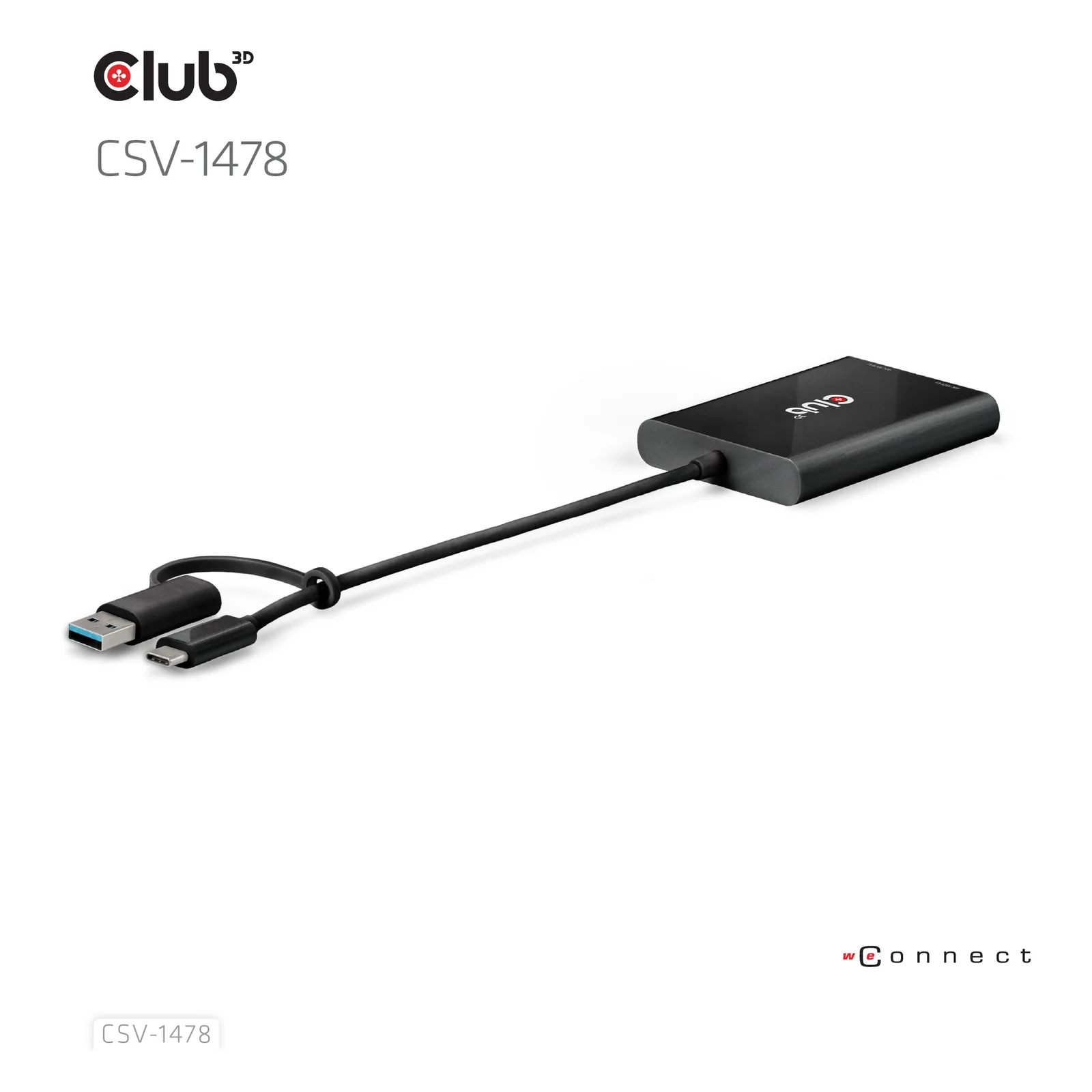 CLUB3D CSV-1478 répartiteur vidéo USB Type-C 2x DisplayPort