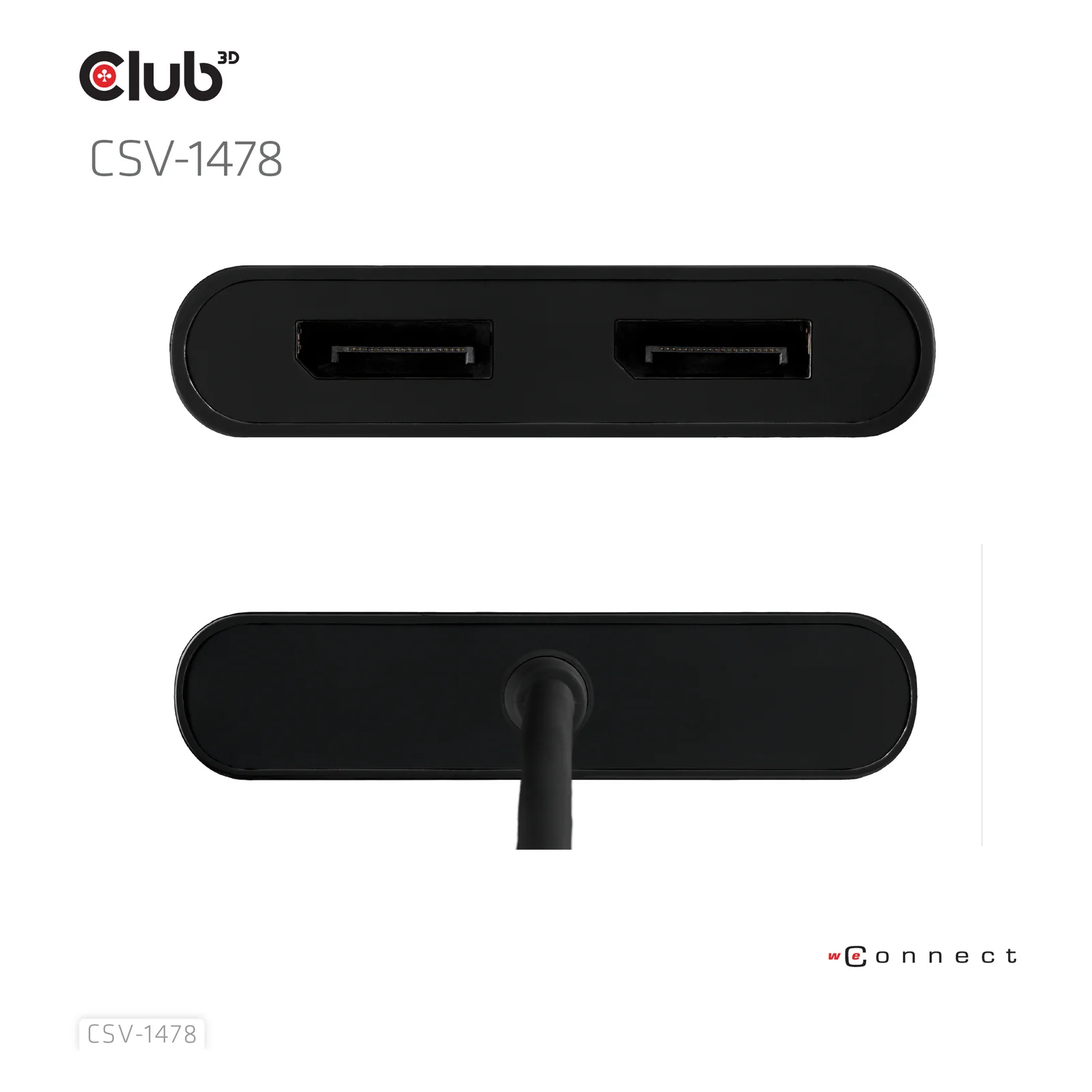 CLUB3D CSV-1478 répartiteur vidéo USB Type-C 2x DisplayPort