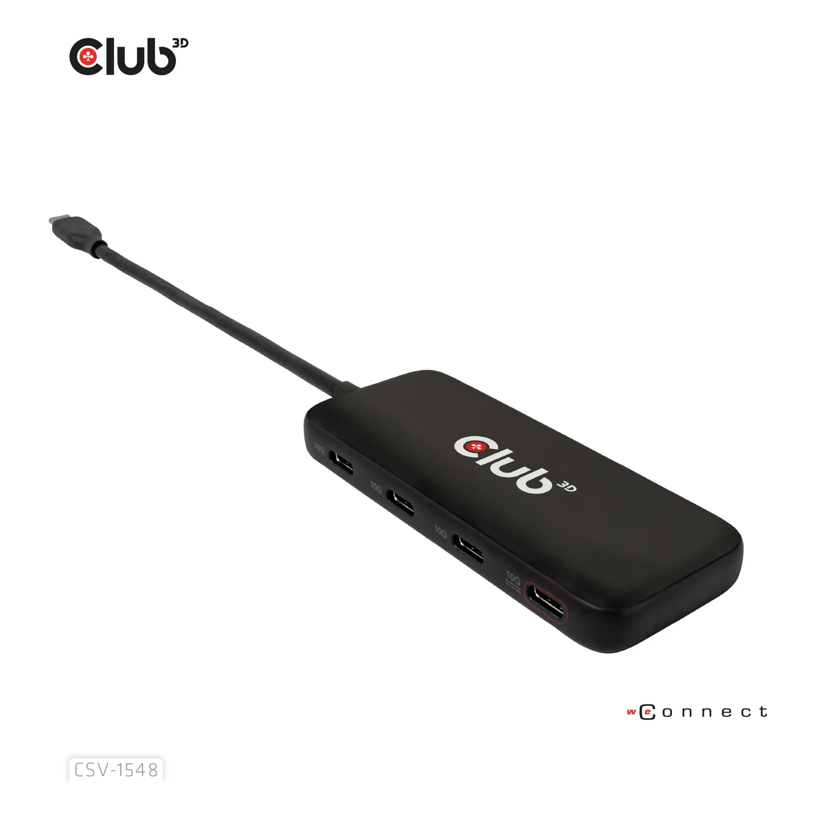 CLUB3D CSV-1548 hub & concentrateur USB 3.2 Gen 1 (3.1 Gen 1) Type-C Noir