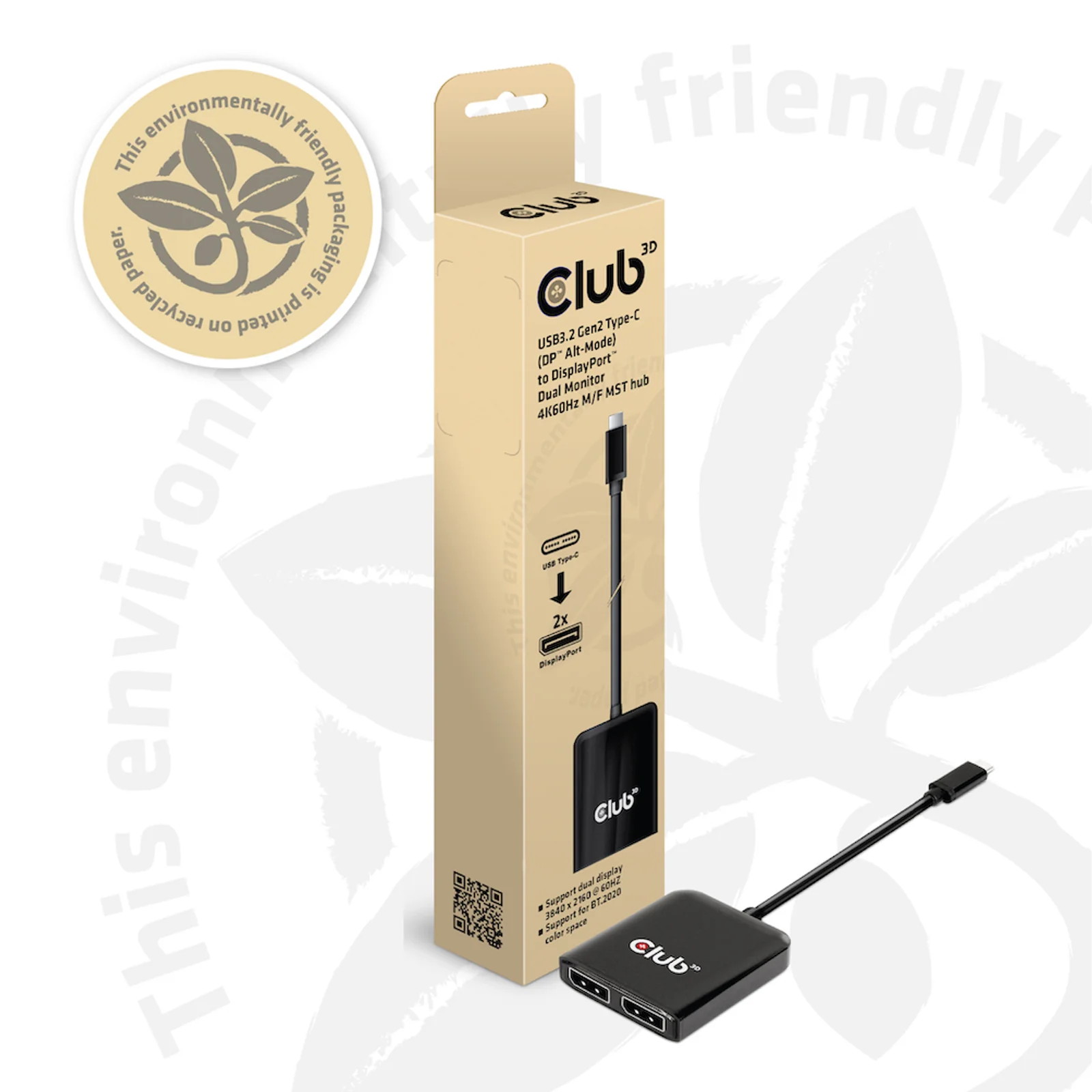 CLUB3D CSV-1555 câble vidéo et adaptateur 1,5 m USB Type-C 2 x DisplayPort Noir
