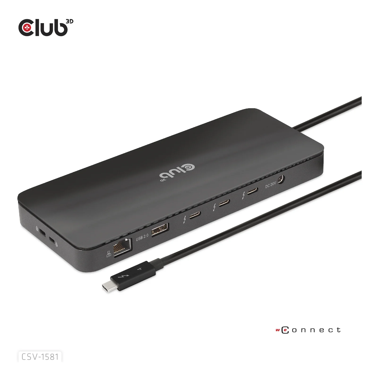 CLUB3D CSV-1581 station d'accueil Thunderbolt 4 Noir