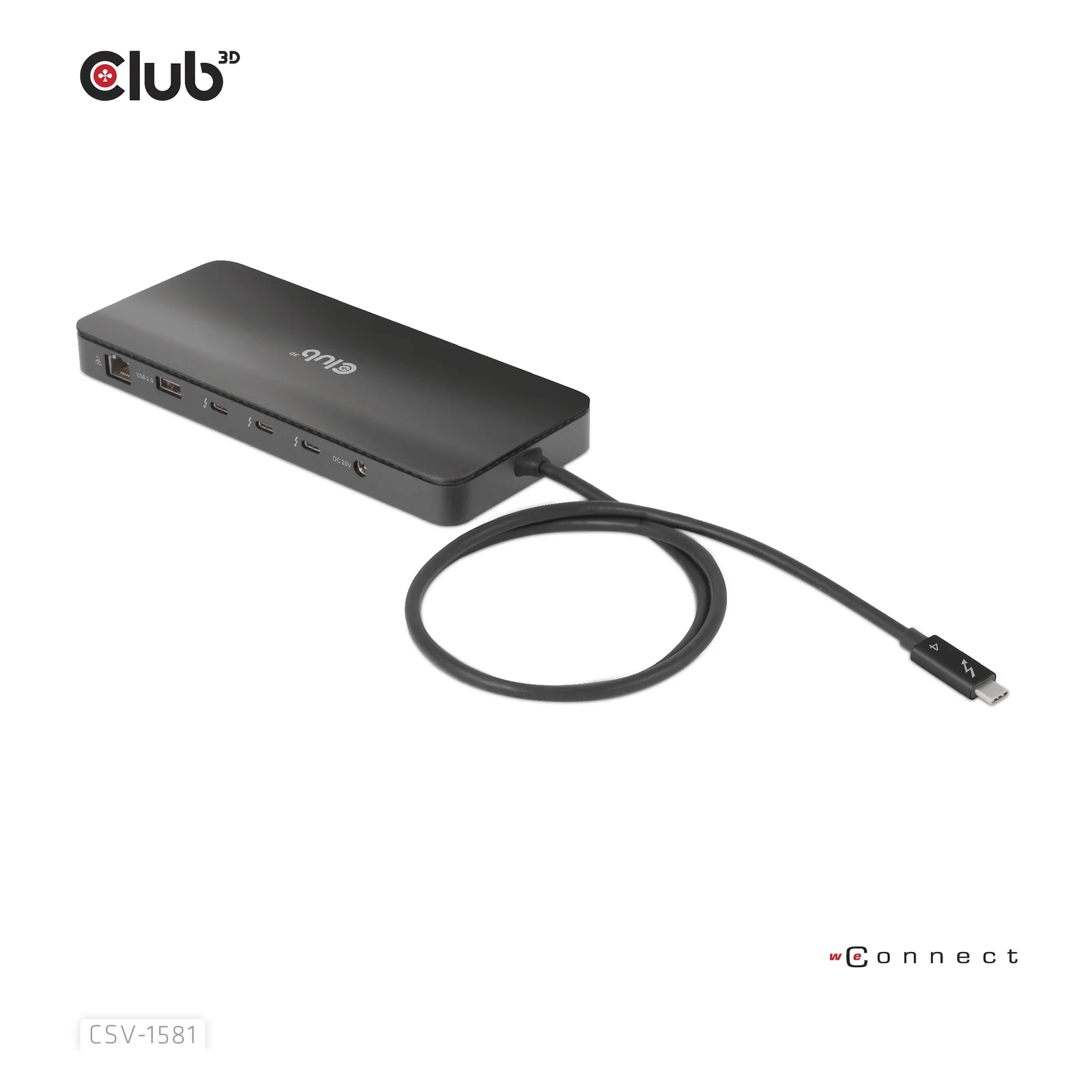 CLUB3D CSV-1581 station d'accueil Thunderbolt 4 Noir