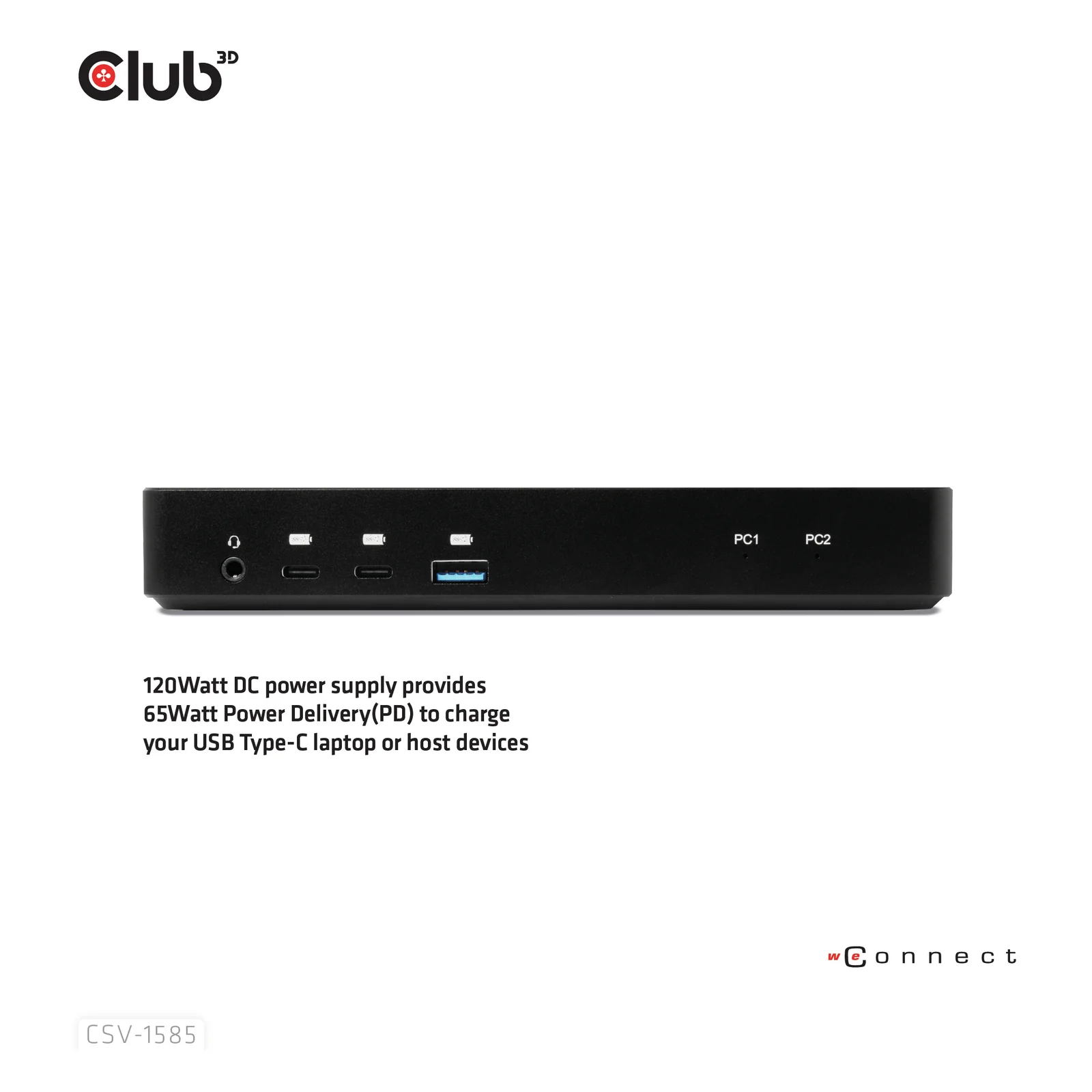 CLUB3D CSV-1585 commutateur écran, clavier et souris Noir
