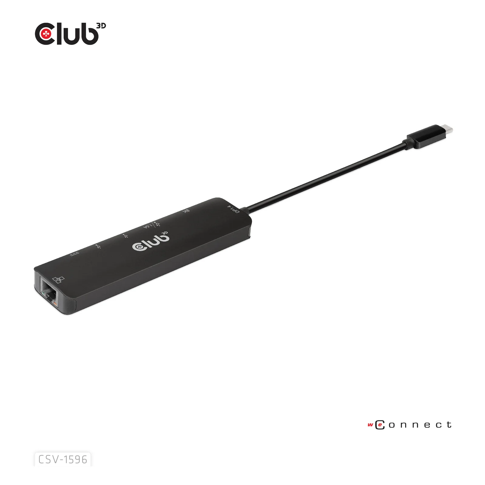 CLUB3D CSV-1596 station d'accueil USB 3.2 Gen 1 (3.1 Gen 1) Type-C Noir