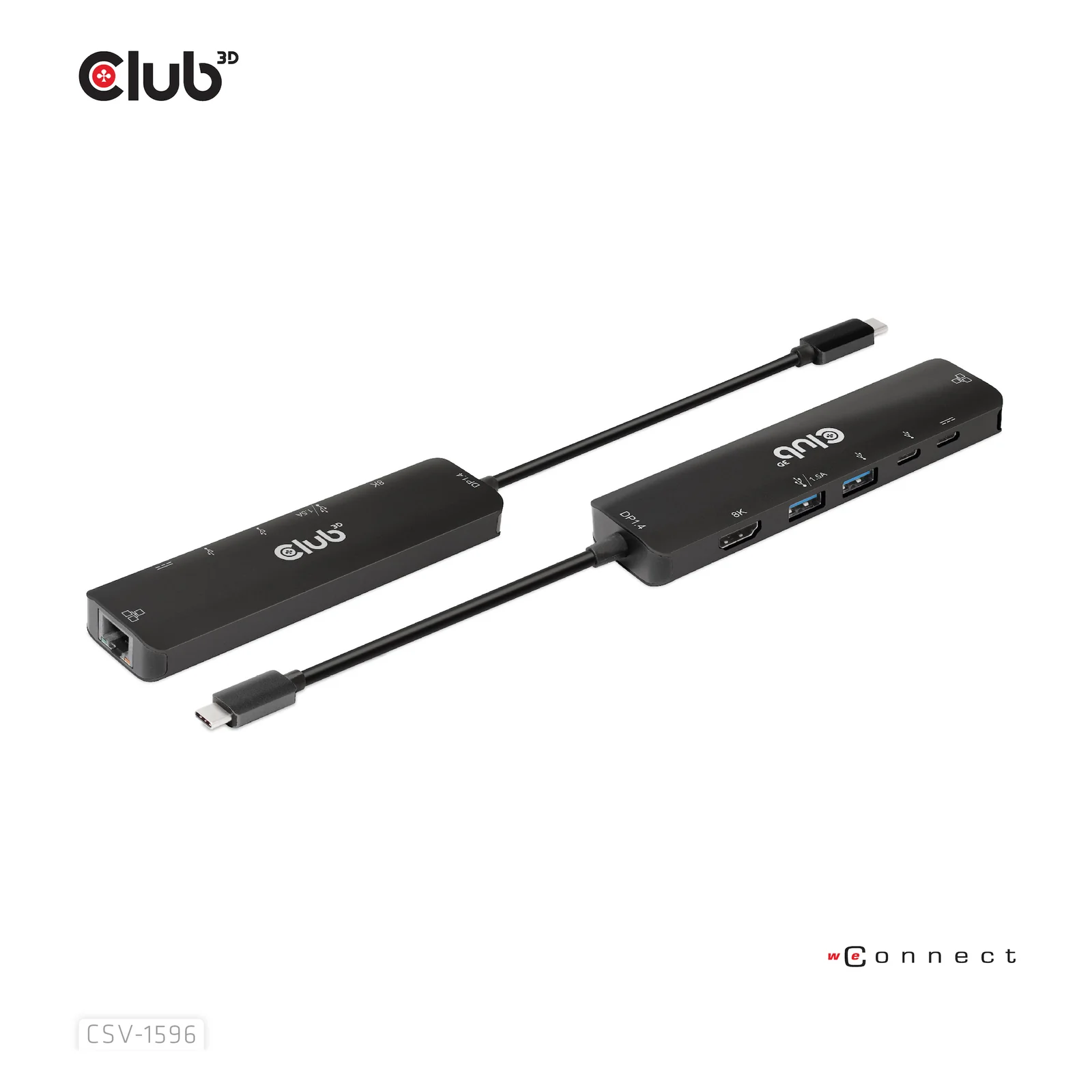 CLUB3D CSV-1596 station d'accueil USB 3.2 Gen 1 (3.1 Gen 1) Type-C Noir