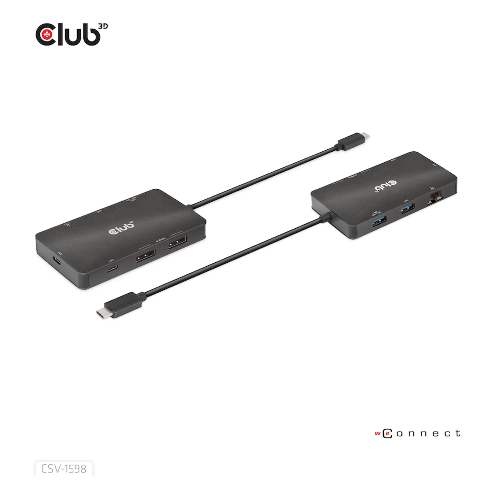 CLUB3D CSV-1598 station d'accueil USB 3.2 Gen 2 (3.1 Gen 2) Type-C Noir