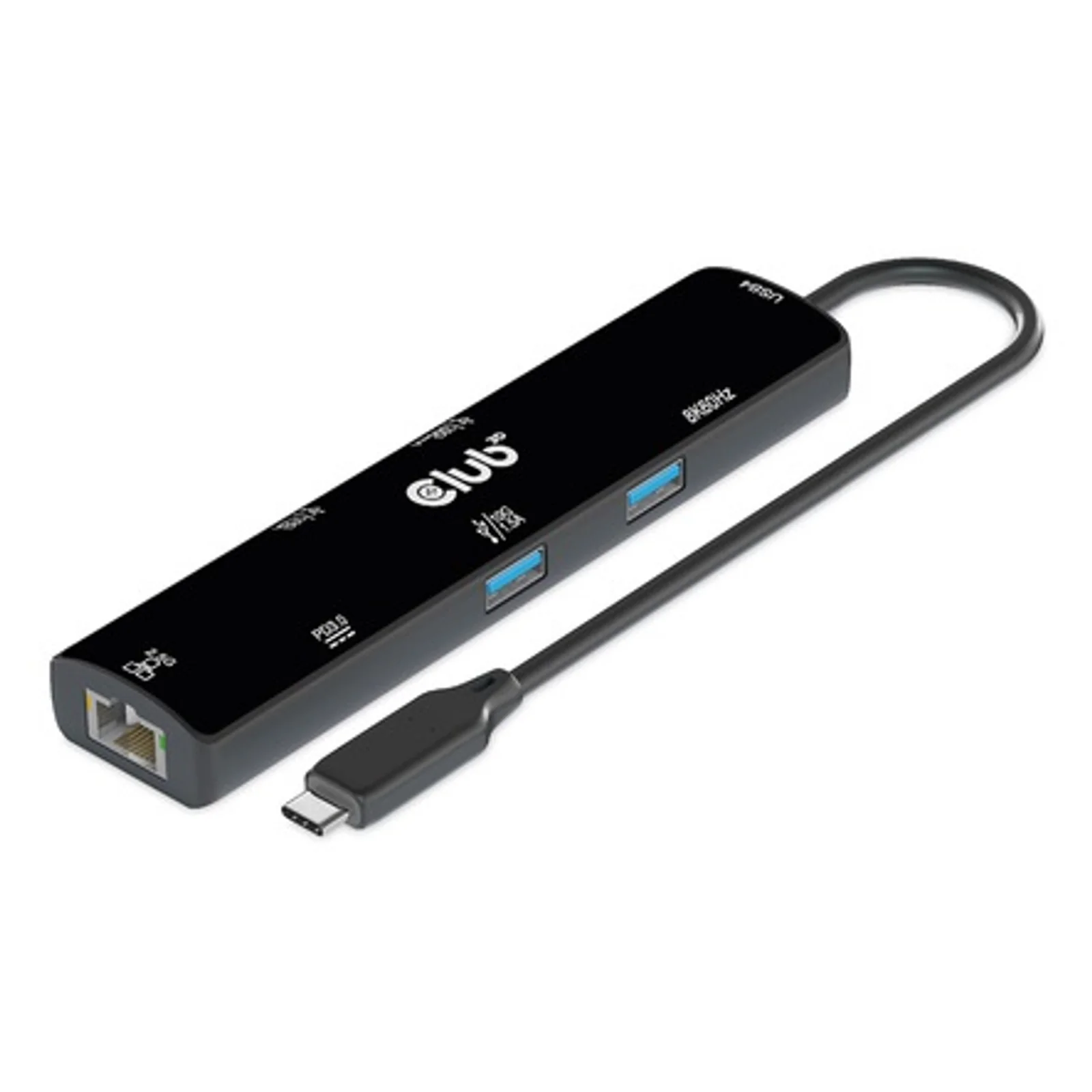 CLUB3D CSV-1599 station d'accueil USB 3.2 Gen 1 (3.1 Gen 1) Type-C Noir