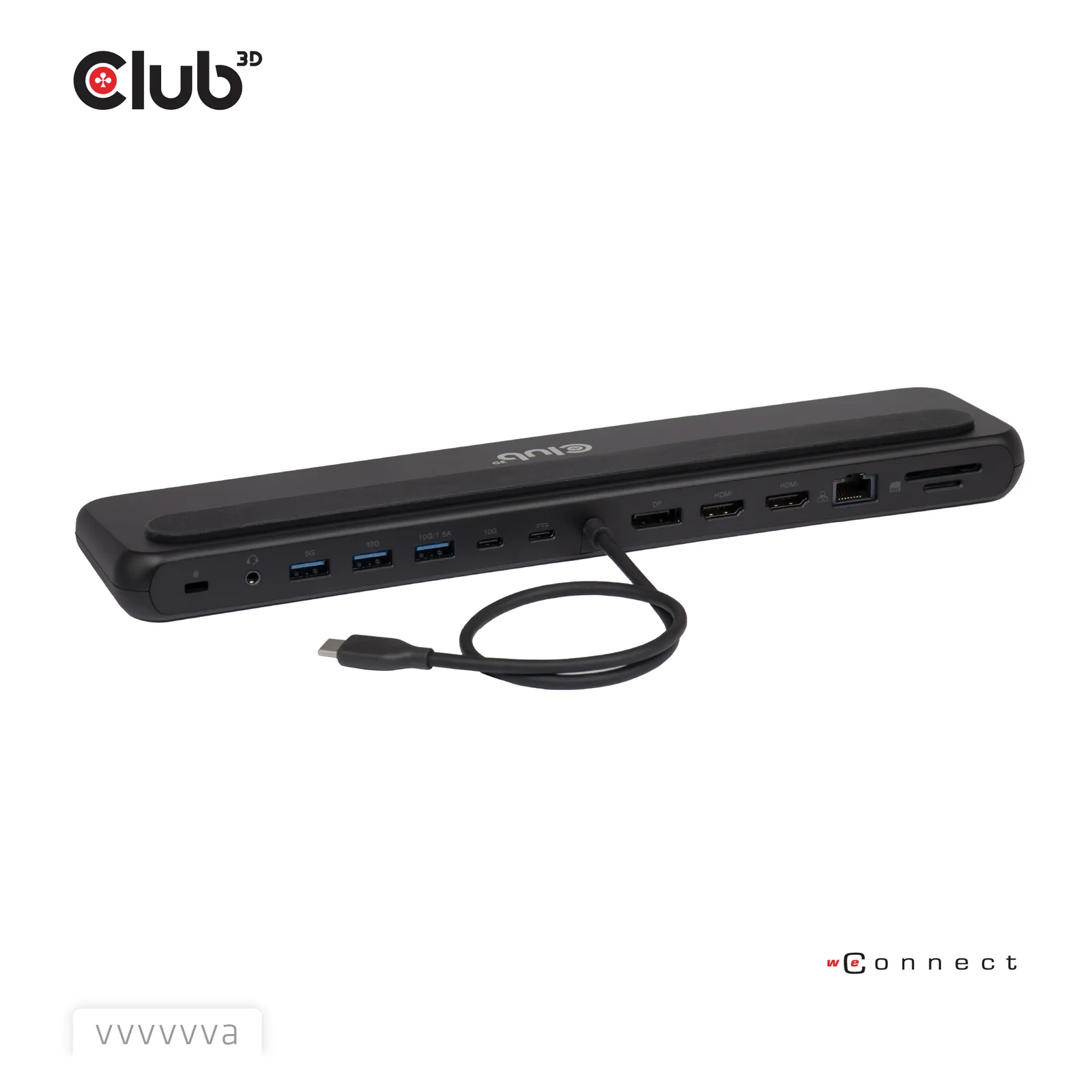 CLUB3D CSV-2541 station d'accueil USB 3.2 Gen 1 (3.1 Gen 1) Type-C Noir