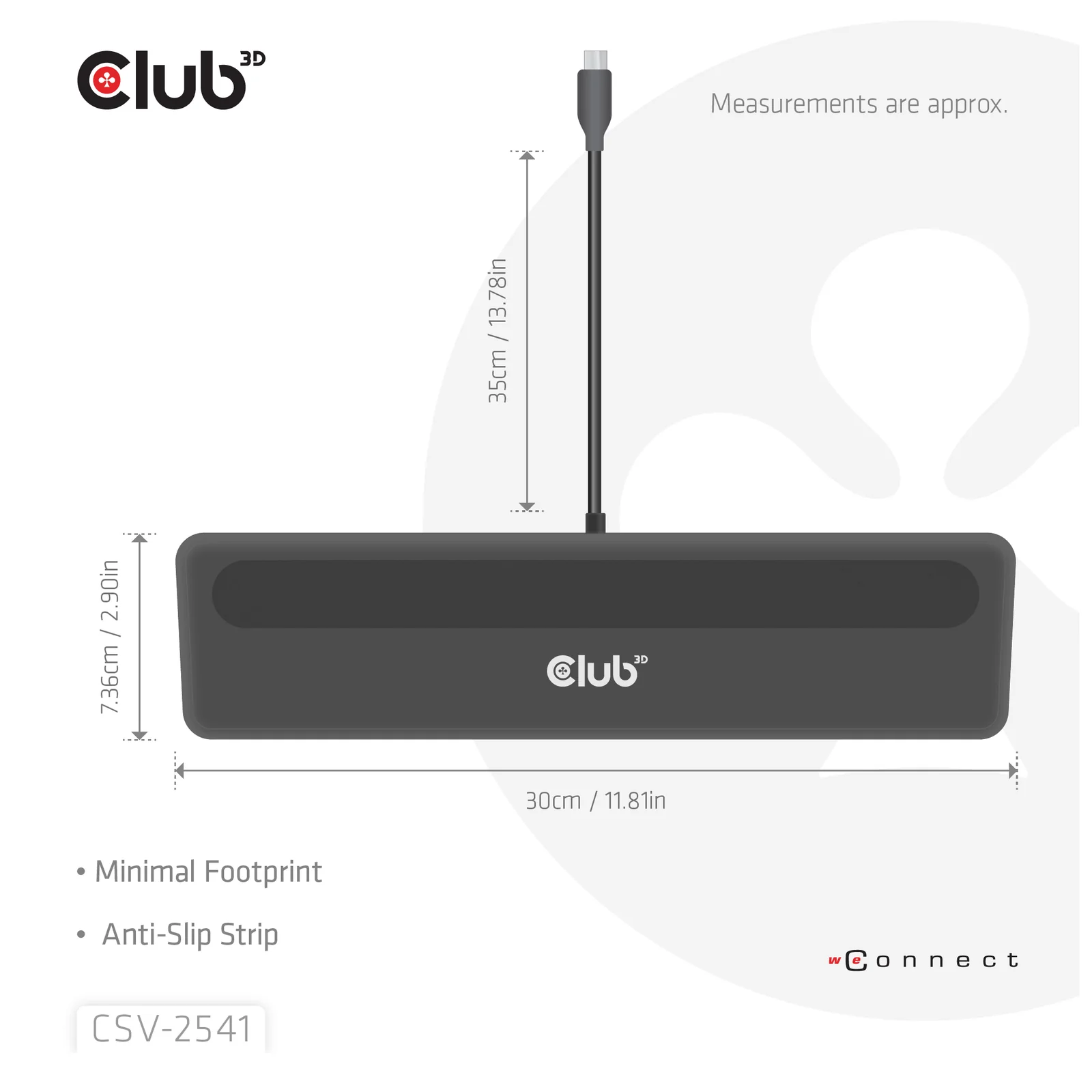 CLUB3D CSV-2541 station d'accueil USB 3.2 Gen 1 (3.1 Gen 1) Type-C Noir