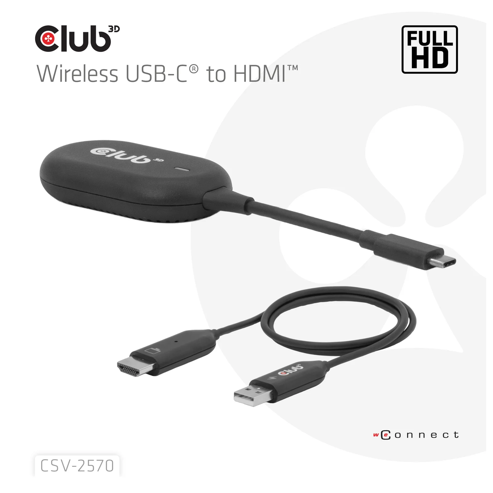 CLUB3D CSV-2570 extension audio/video Émetteur et récepteur AV Noir