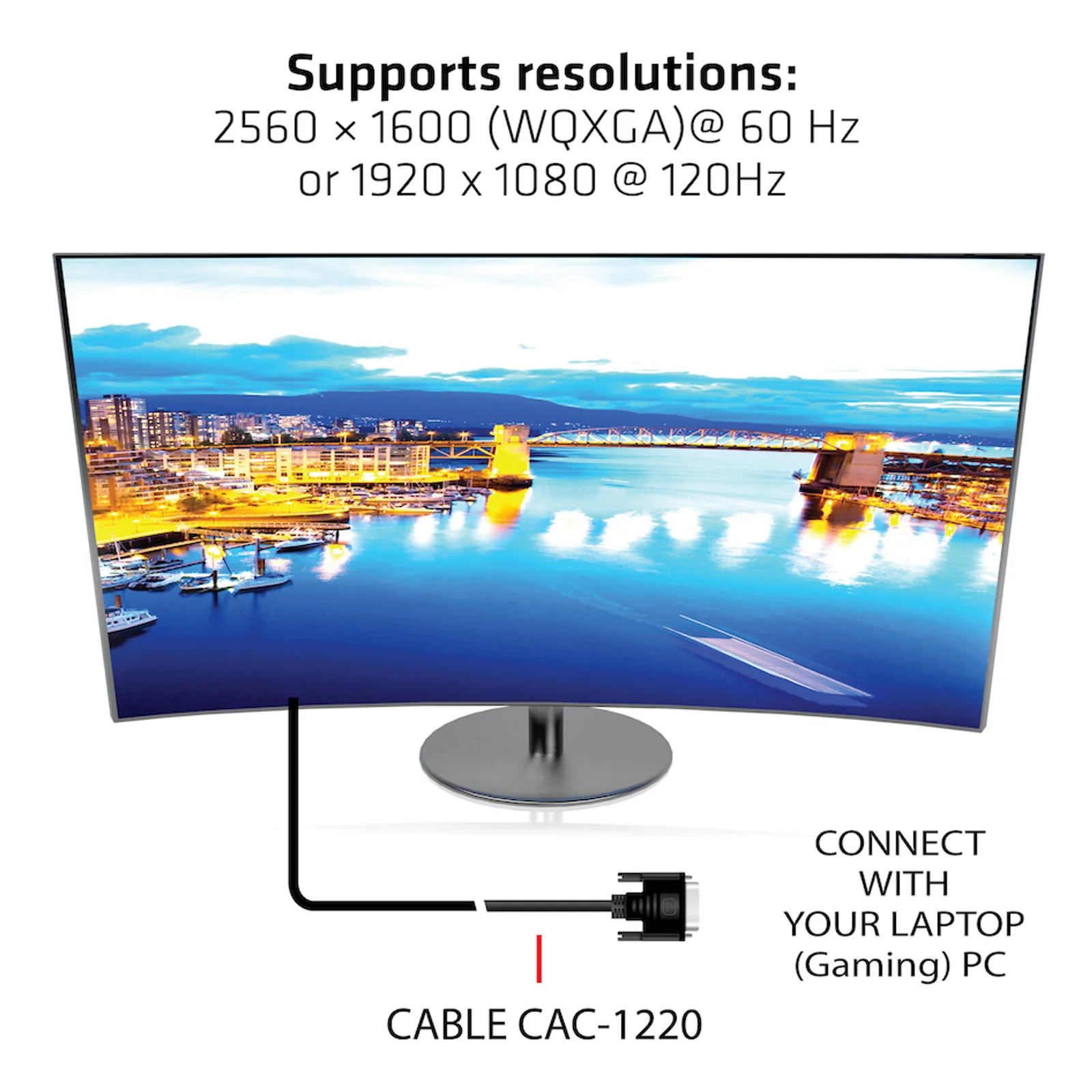 CLUB3D DVI-D DUAL LINK (24+1) CABLE BI DIRECTIONAL M/M 3m 9.8 ft 28AWG câble DVI Noir