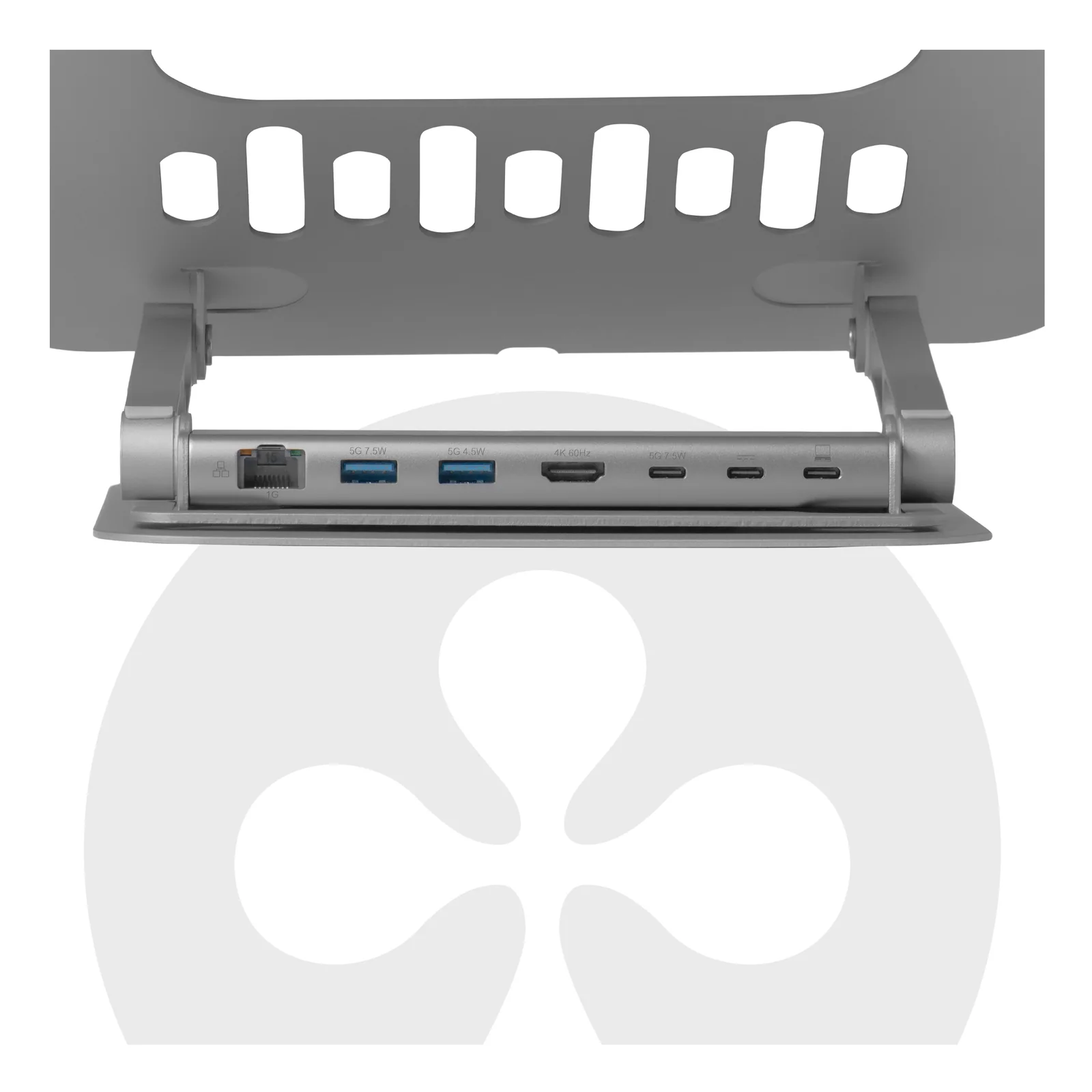 CLUB3D Support réglable en aluminium pour ordinateur portable avec hub USB-C®