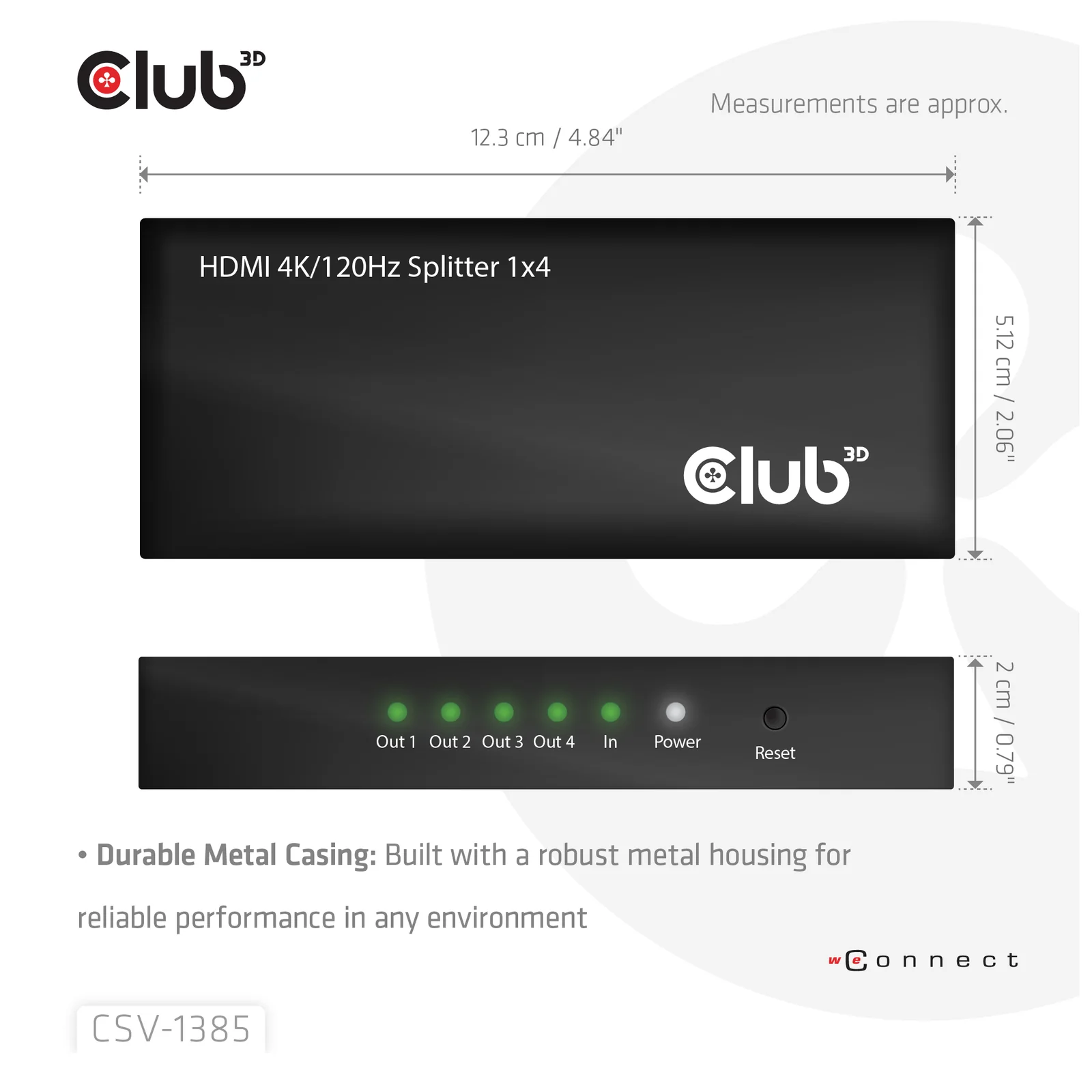 CLUB3D Umschalter HDMI 4x HDMI