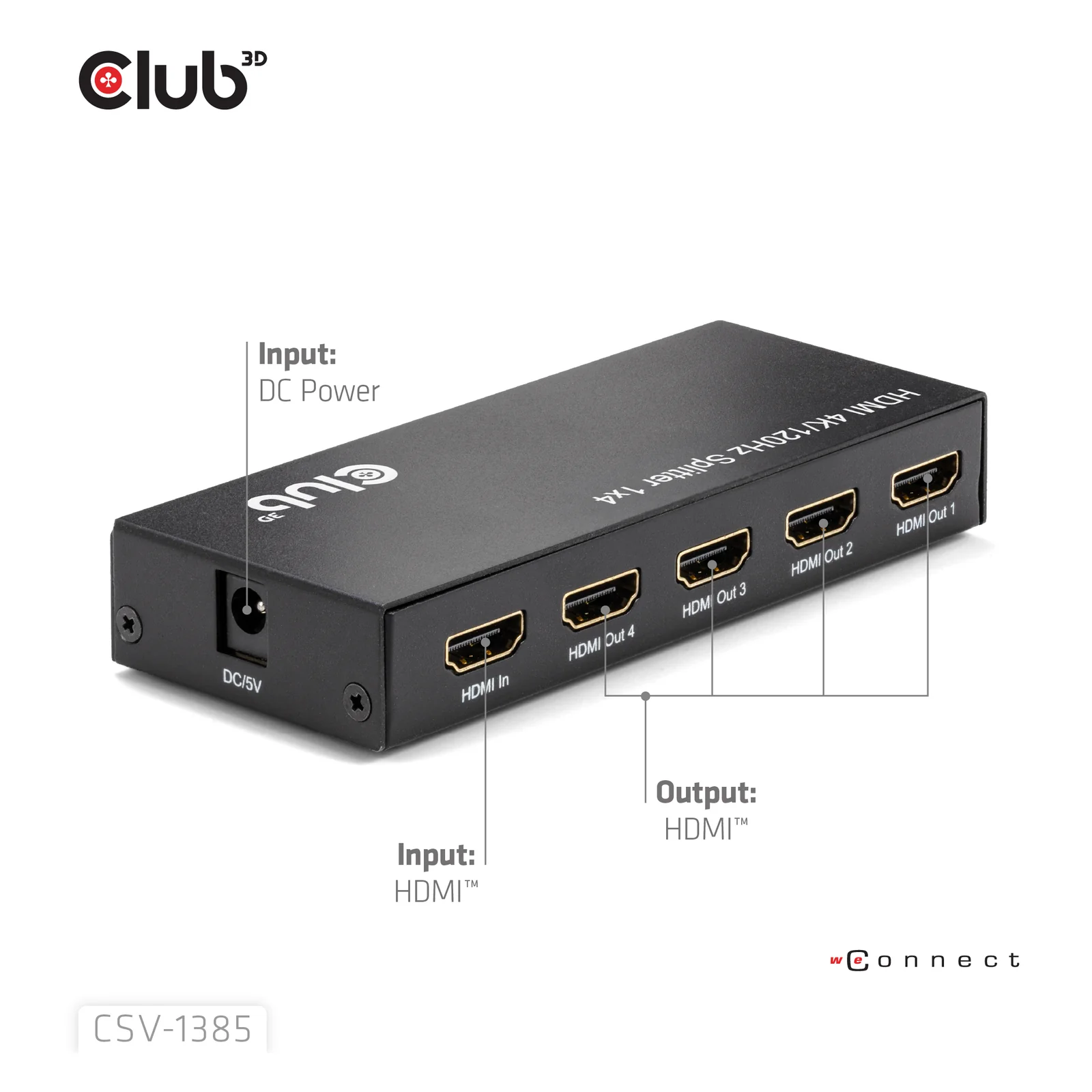 CLUB3D Umschalter HDMI 4x HDMI