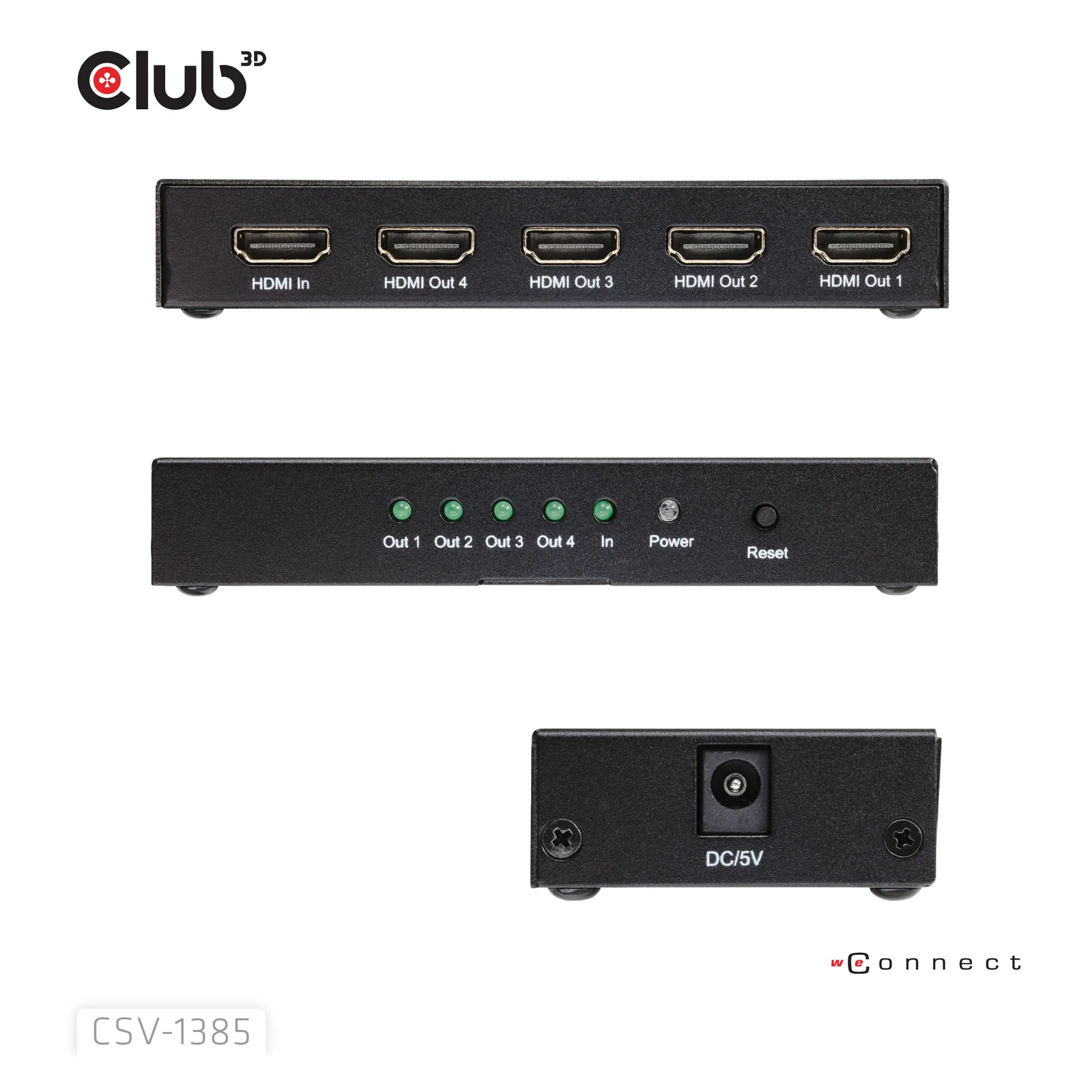 CLUB3D Umschalter HDMI 4x HDMI