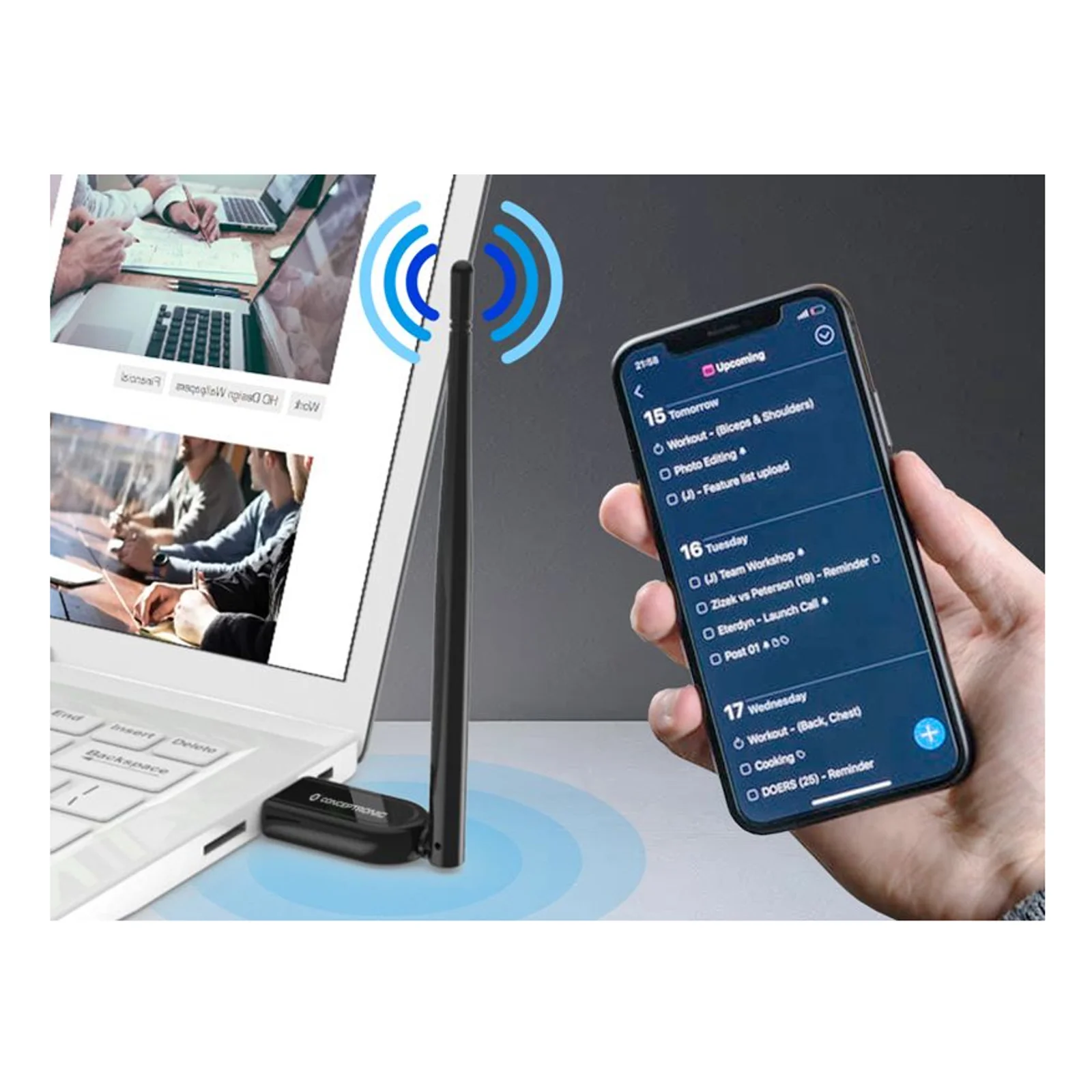 Conceptronic ABBY07B carte réseau Bluetooth 3 Mbit/s