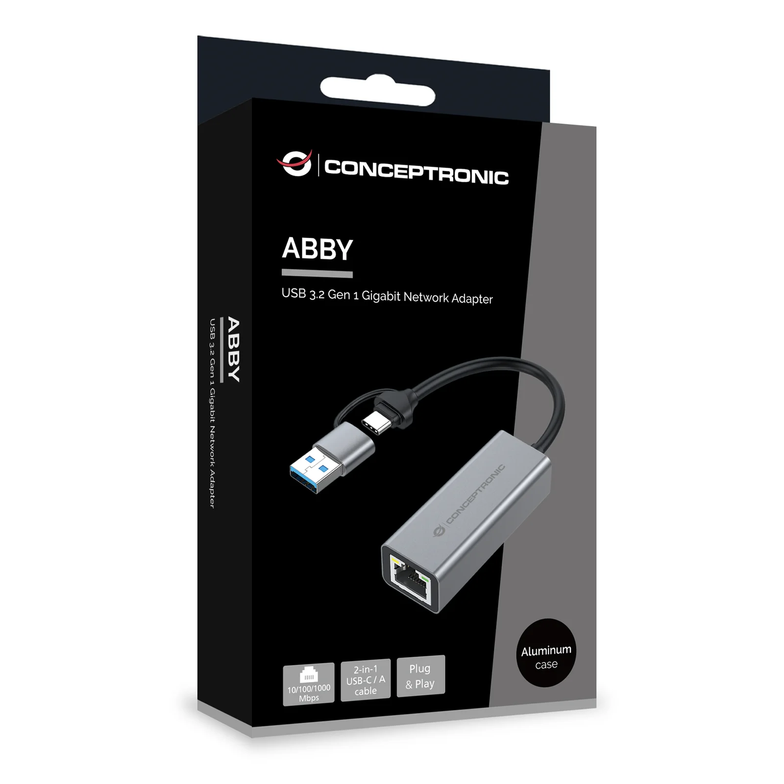 Conceptronic ABBY08G carte réseau Ethernet 5000 Mbit/s