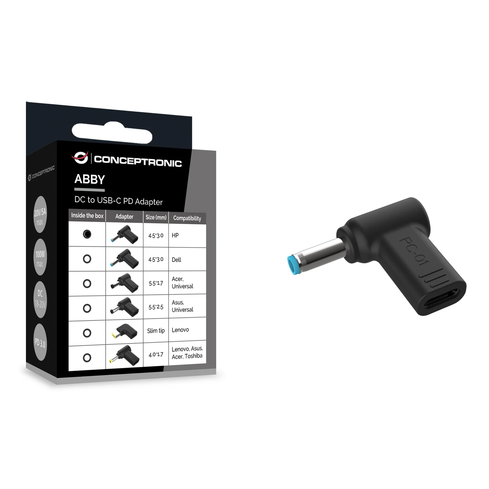 Conceptronic ABBY15PC01 accessoire d'ordinateurs portables Conseil pour l'alimentation de Laptop